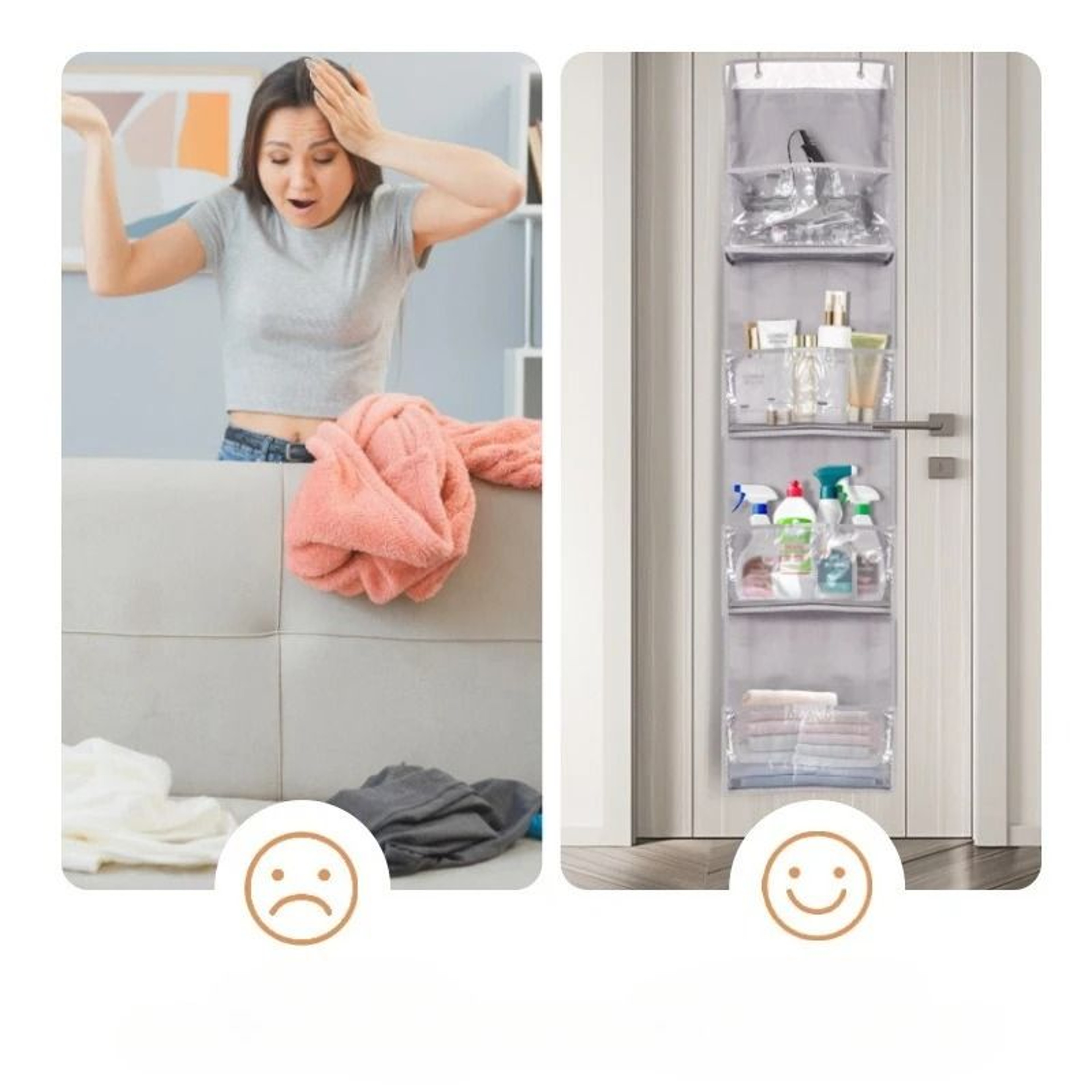 Dustproof Over Door Hanging Storage Organizer 2