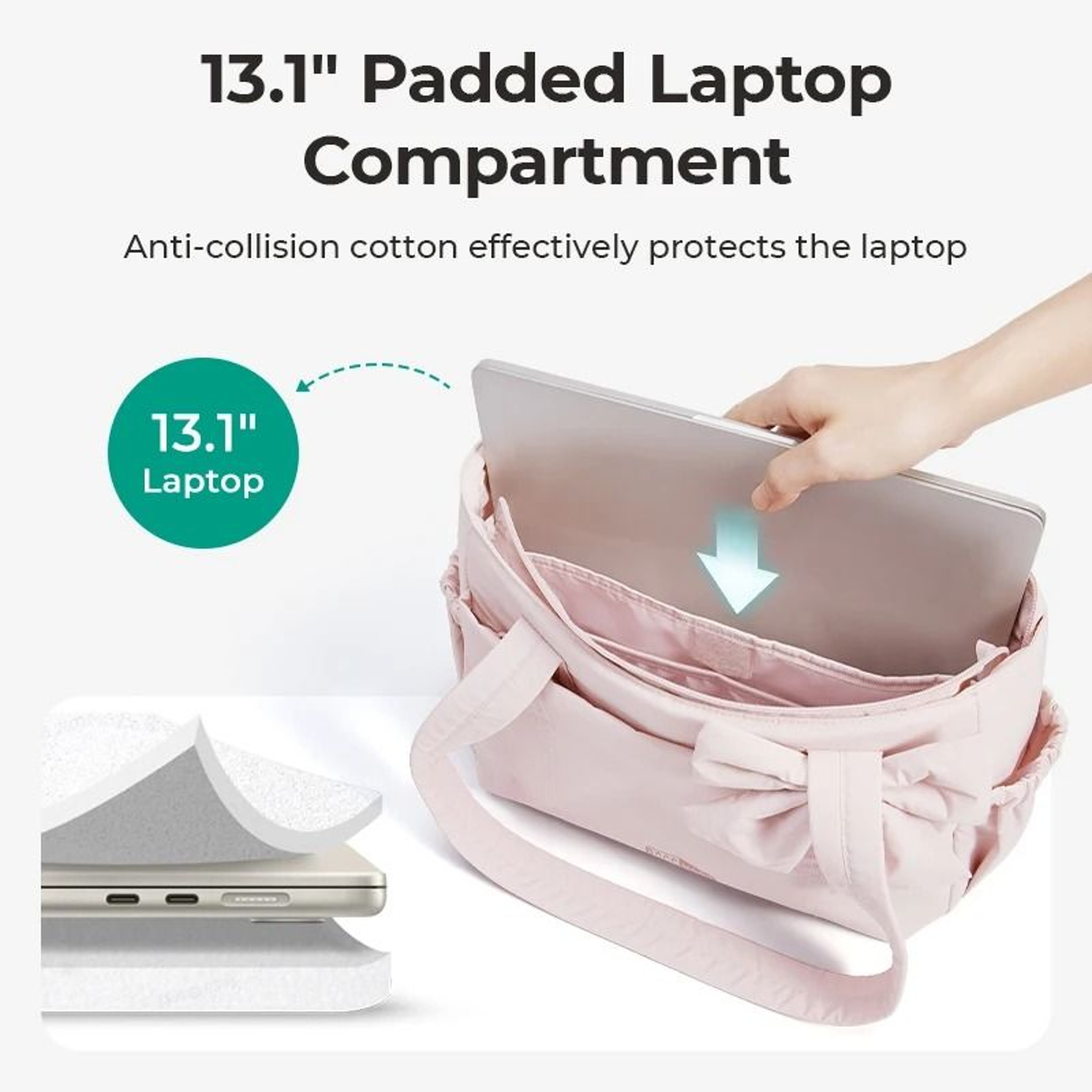 Puffy University Laptop Commuter Tote Bag 3