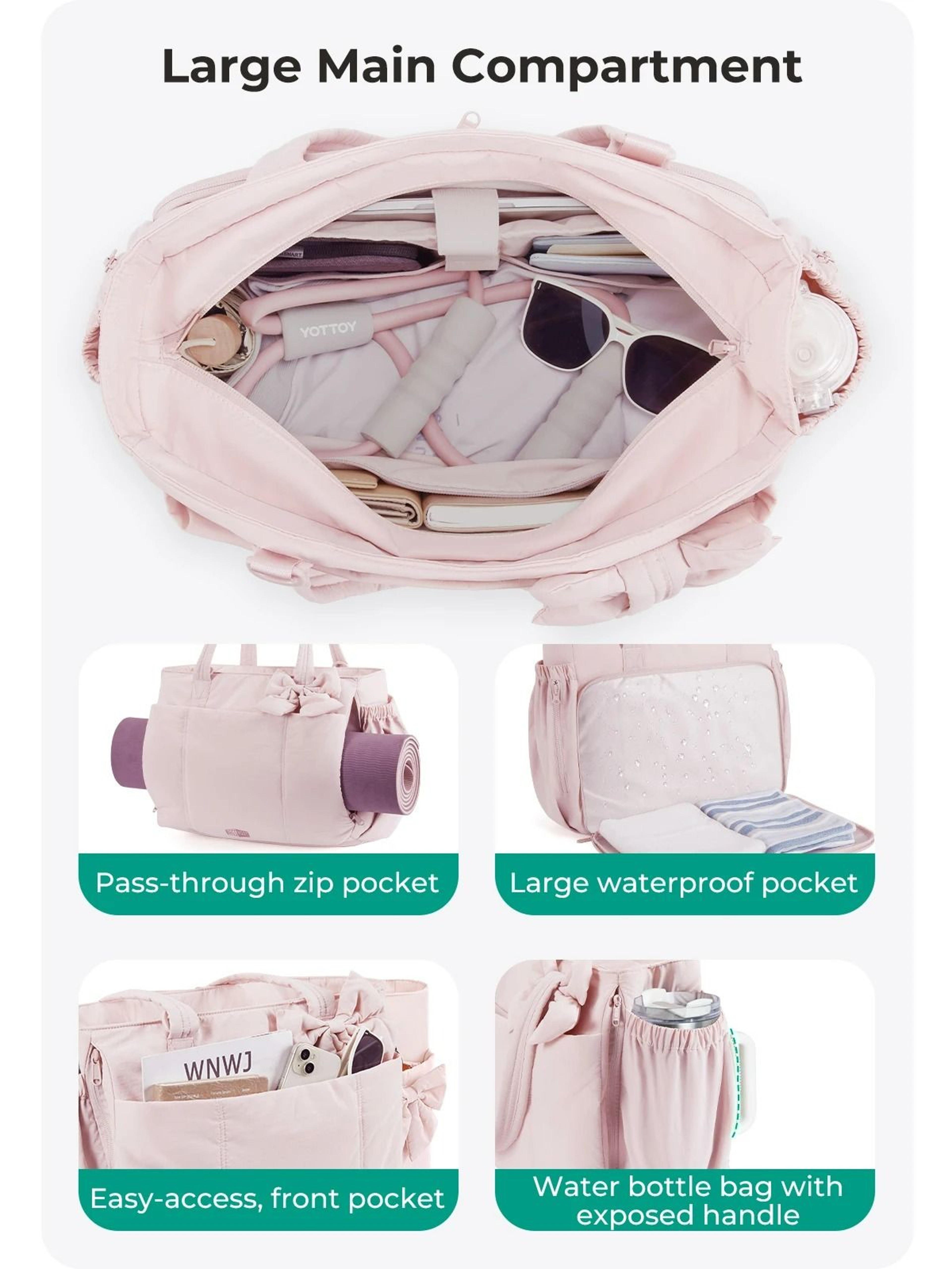 Puffy Bubble Multi Pocket Shoulder Tote Bag 4