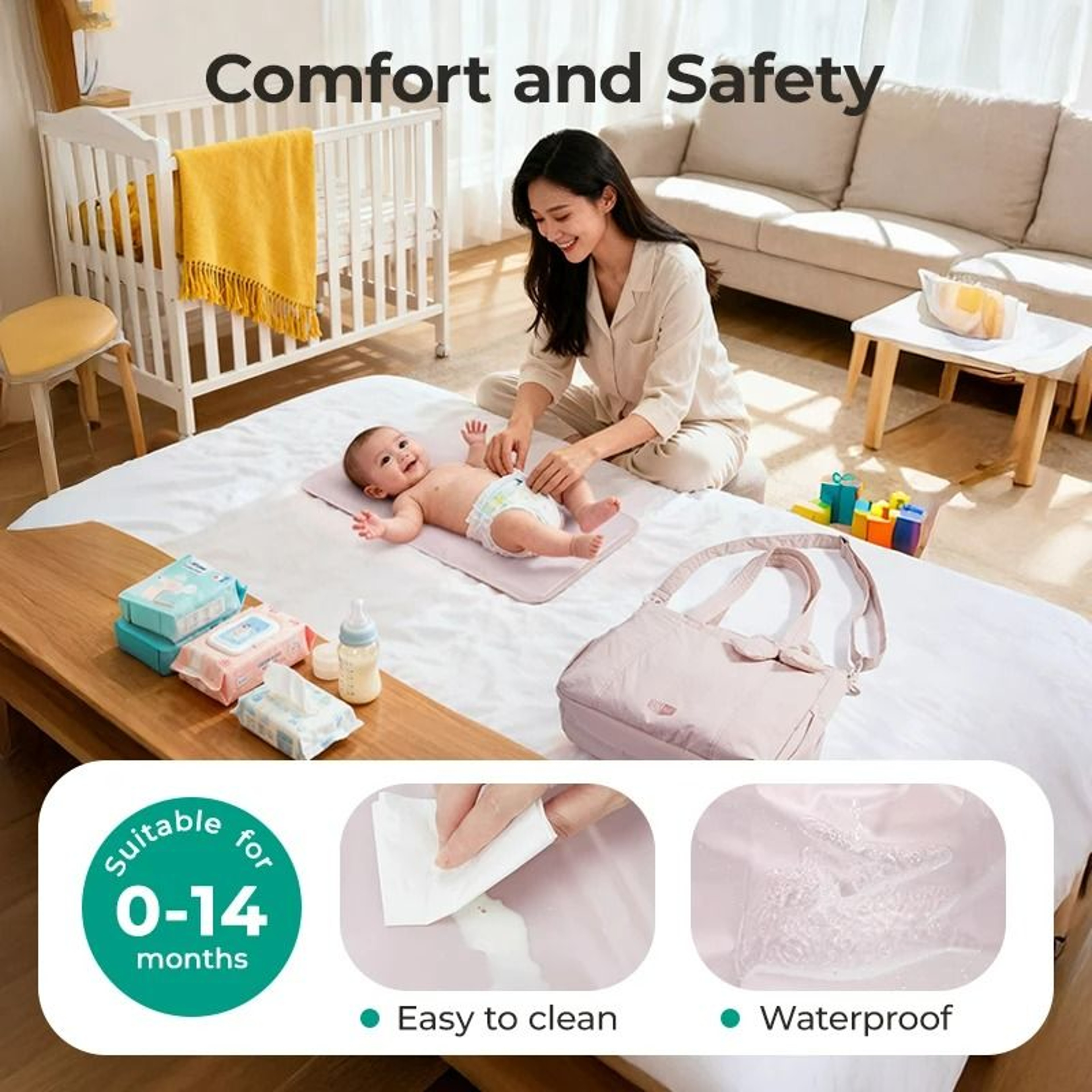 Multifunctional Baby Diaper And Stroller Tote 2