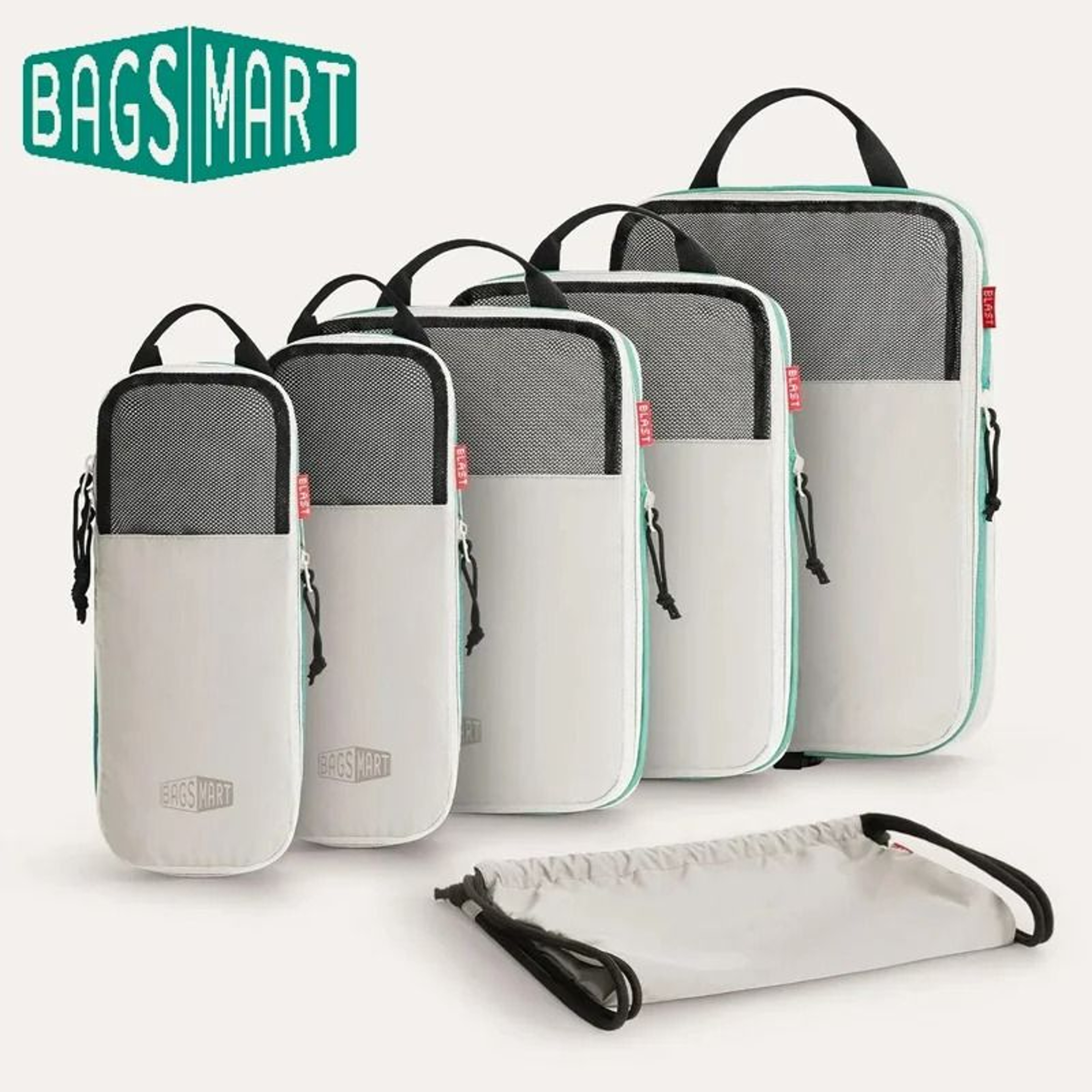 Six Piece Expandable Compression Packing Cube Set 0