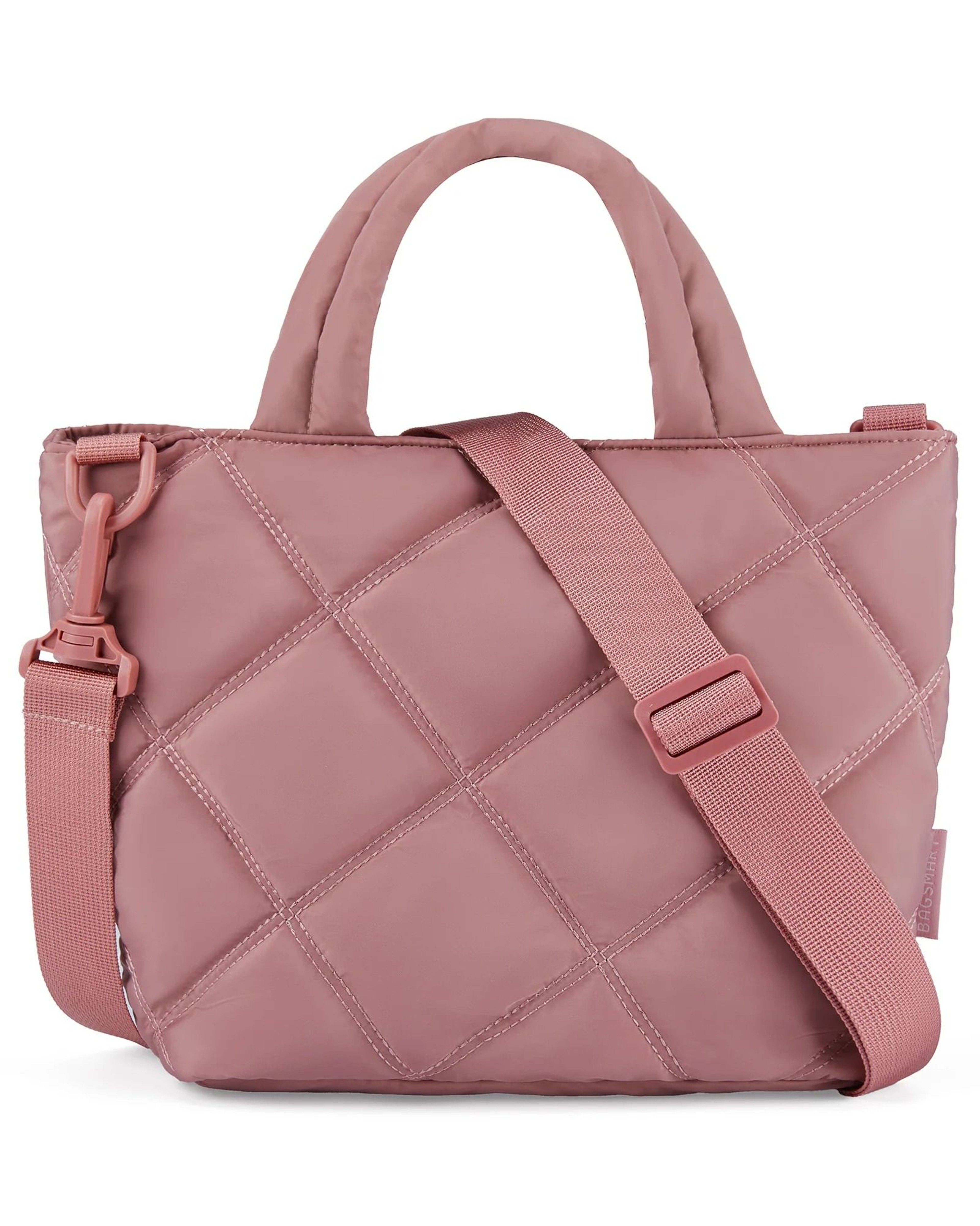 Mini Quilted Grid Crossbody Tote Bag 10