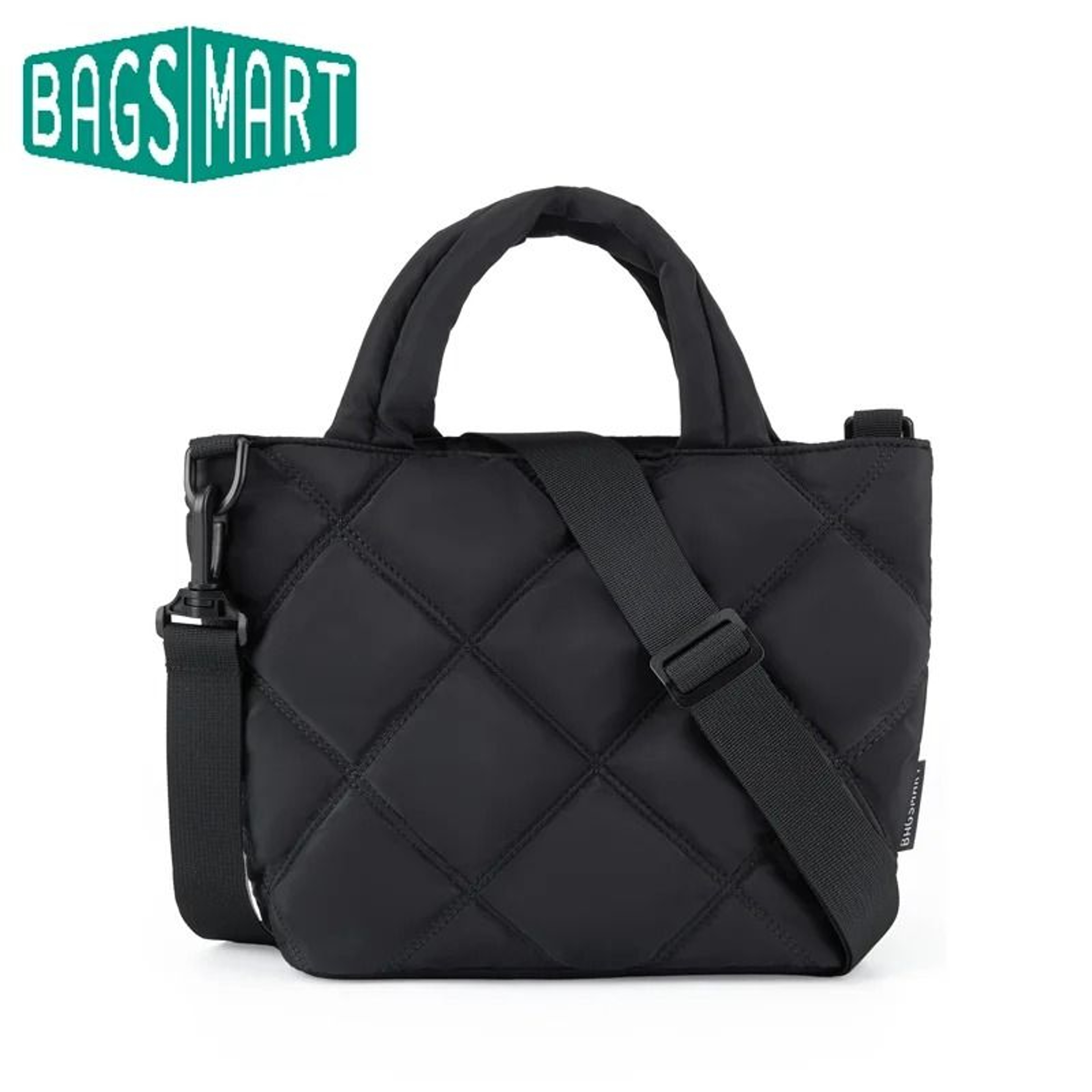 Mini Quilted Grid Crossbody Tote Bag 0