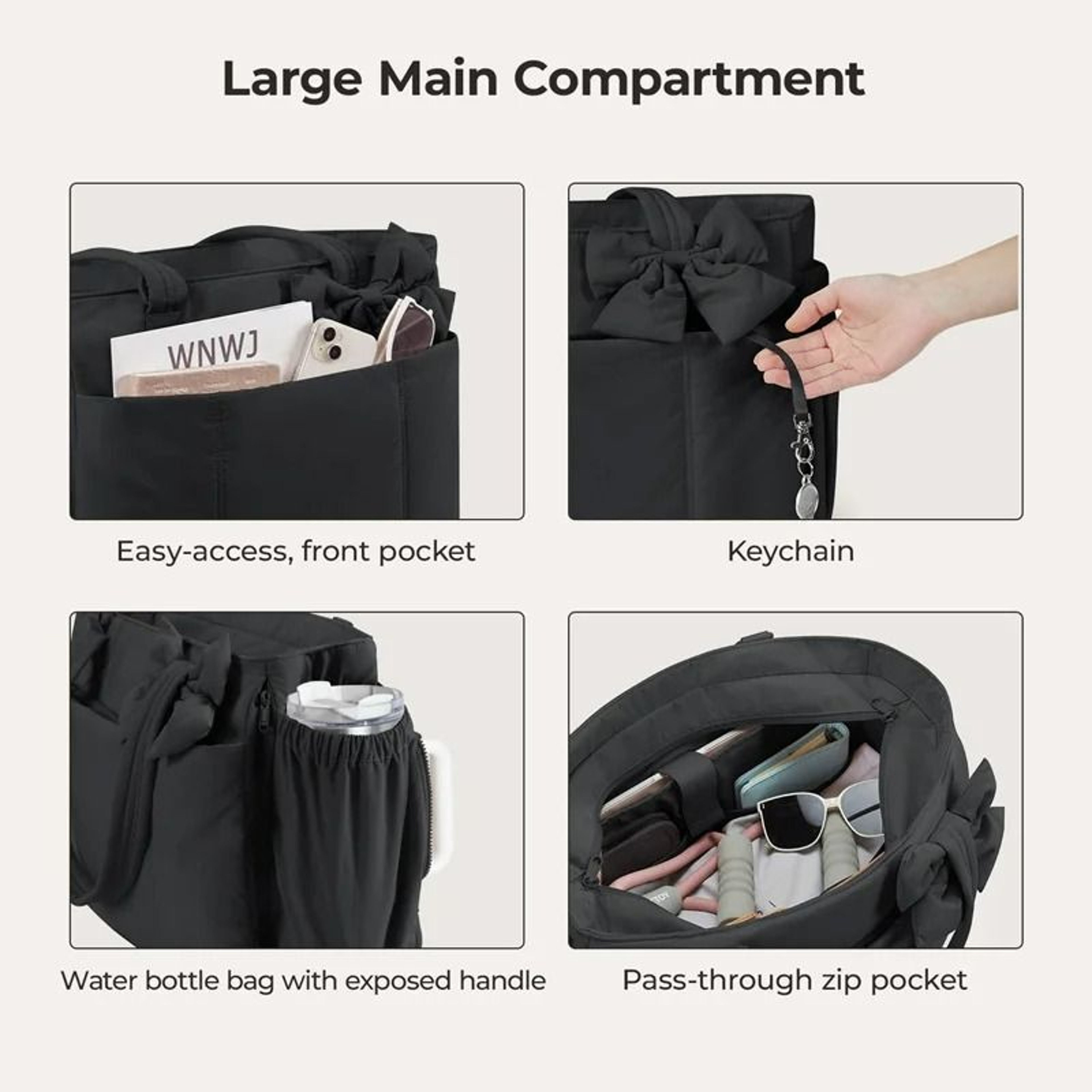 Durable Large Capacity School Laptop Tote Bag 3