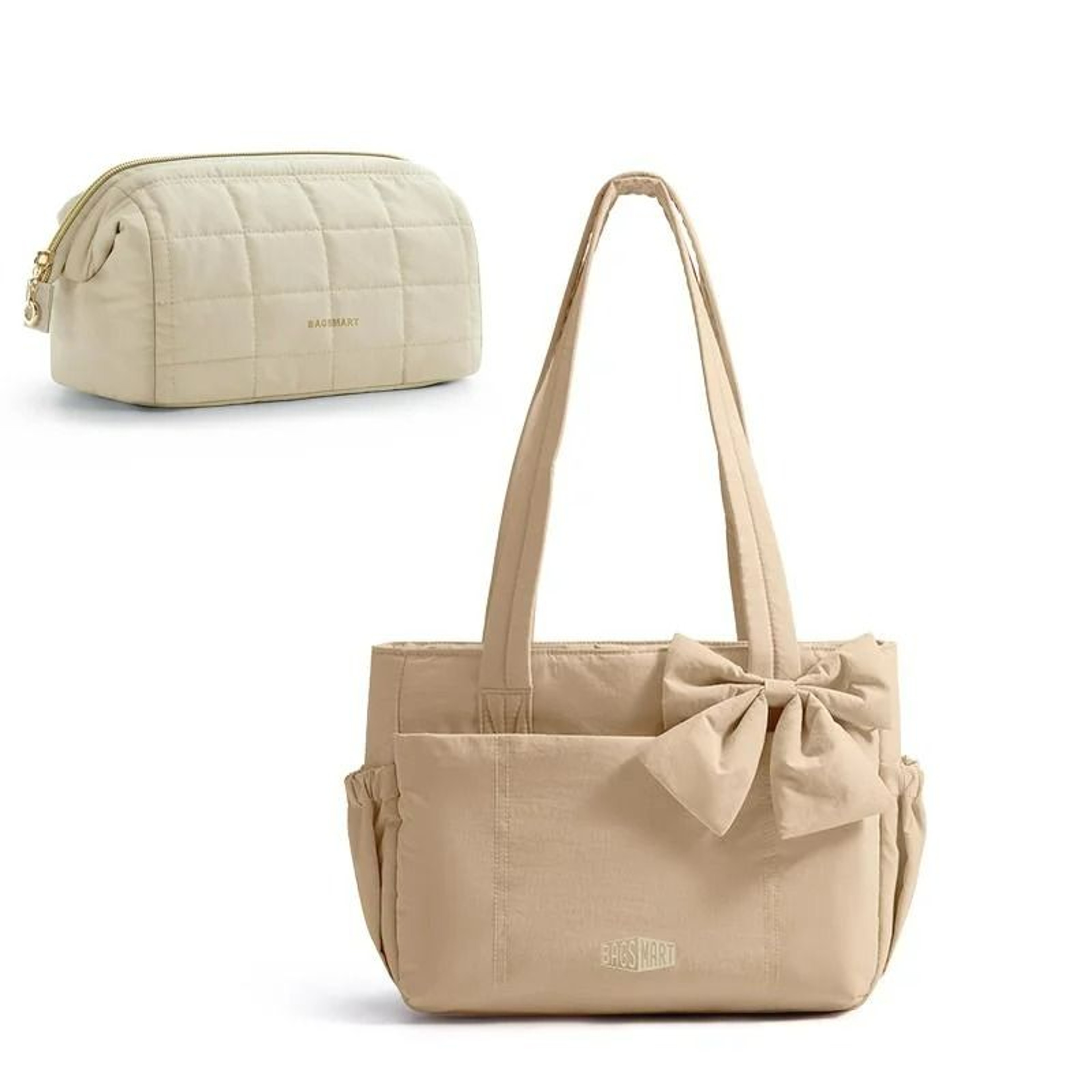 Multipocket Quilted Padded Commuter Hobo Tote 16