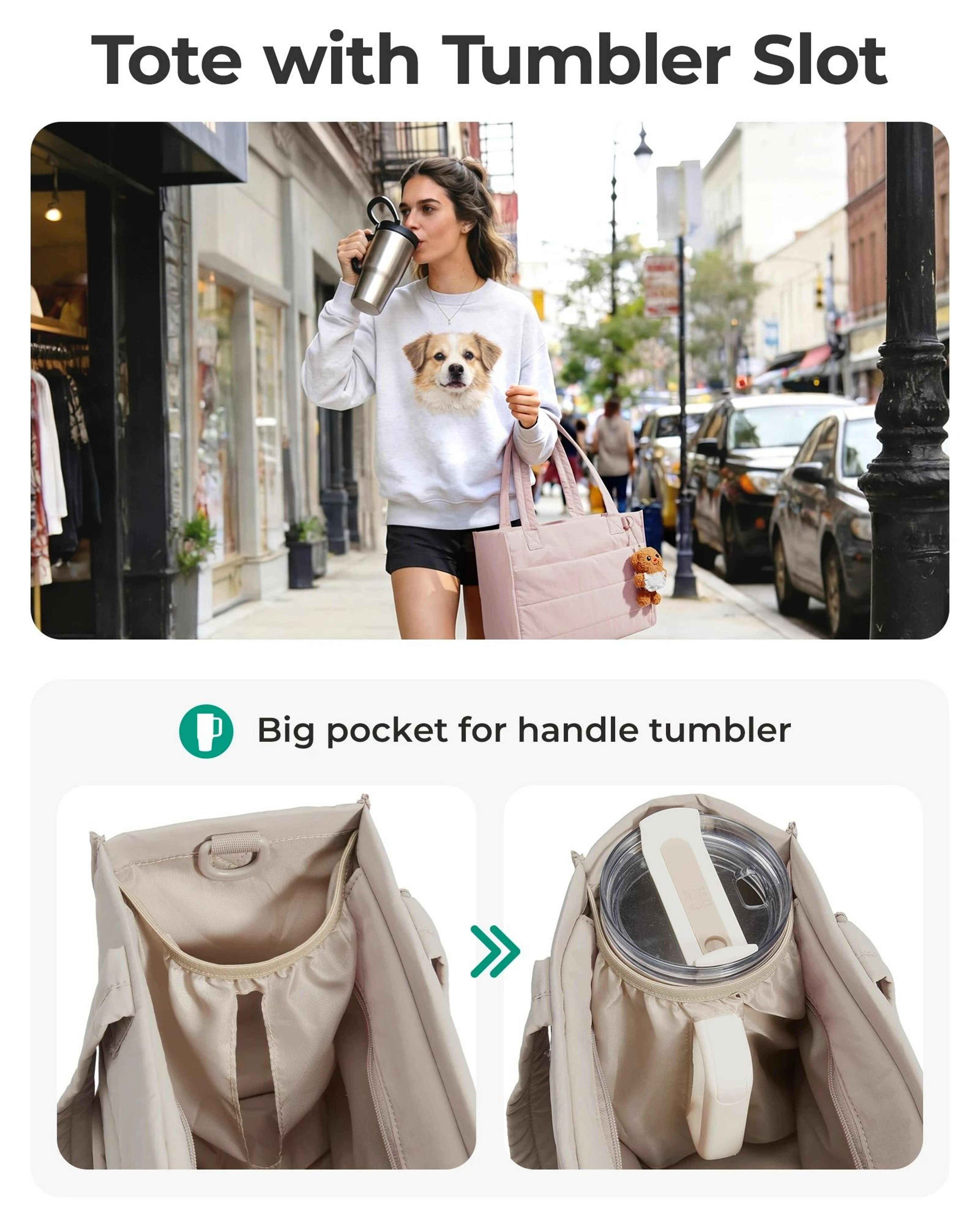 Boxy Multifunctional Zipper Crossbody Tote Bag 5