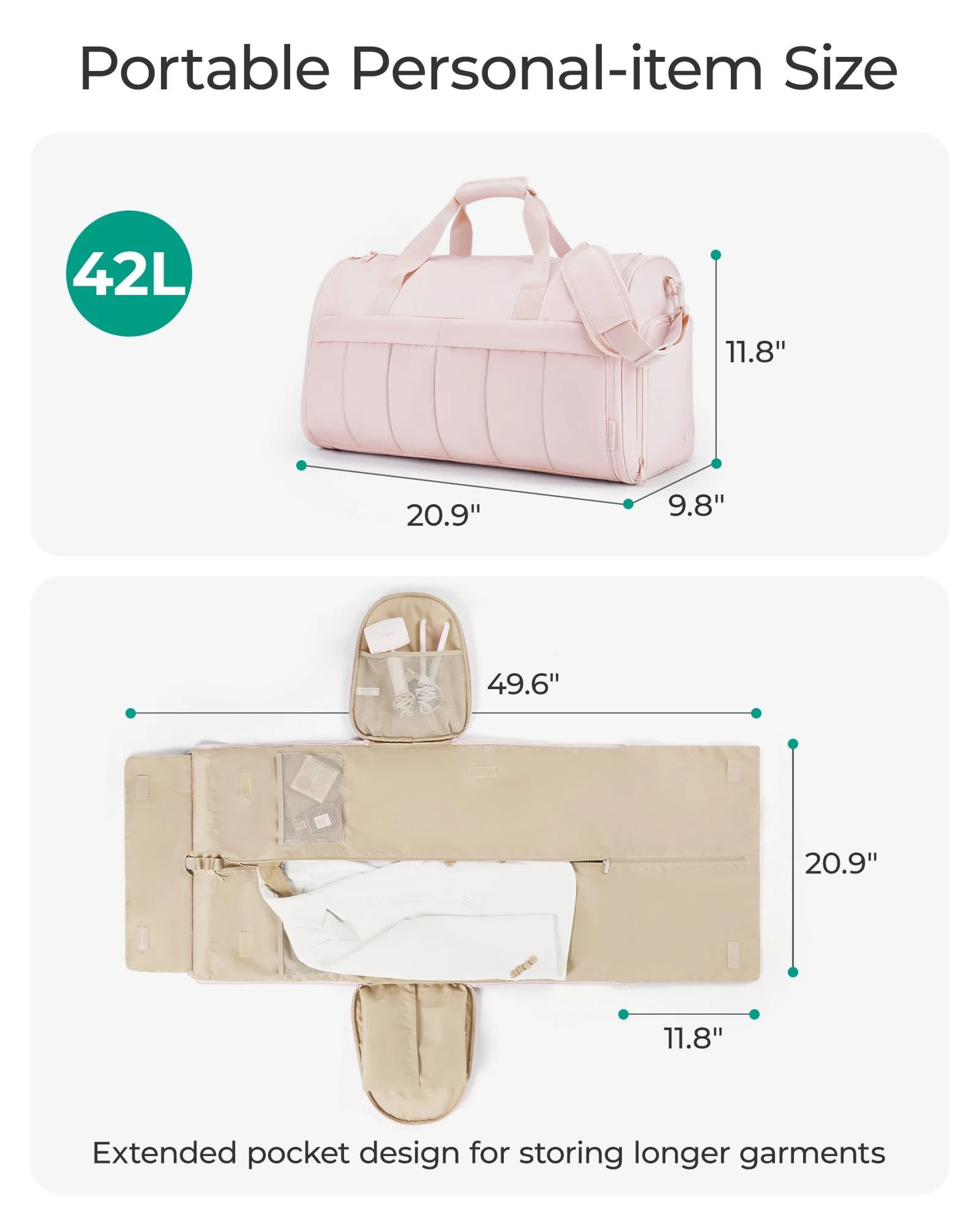 Two In One Convertible Garment Duffel Bag 2