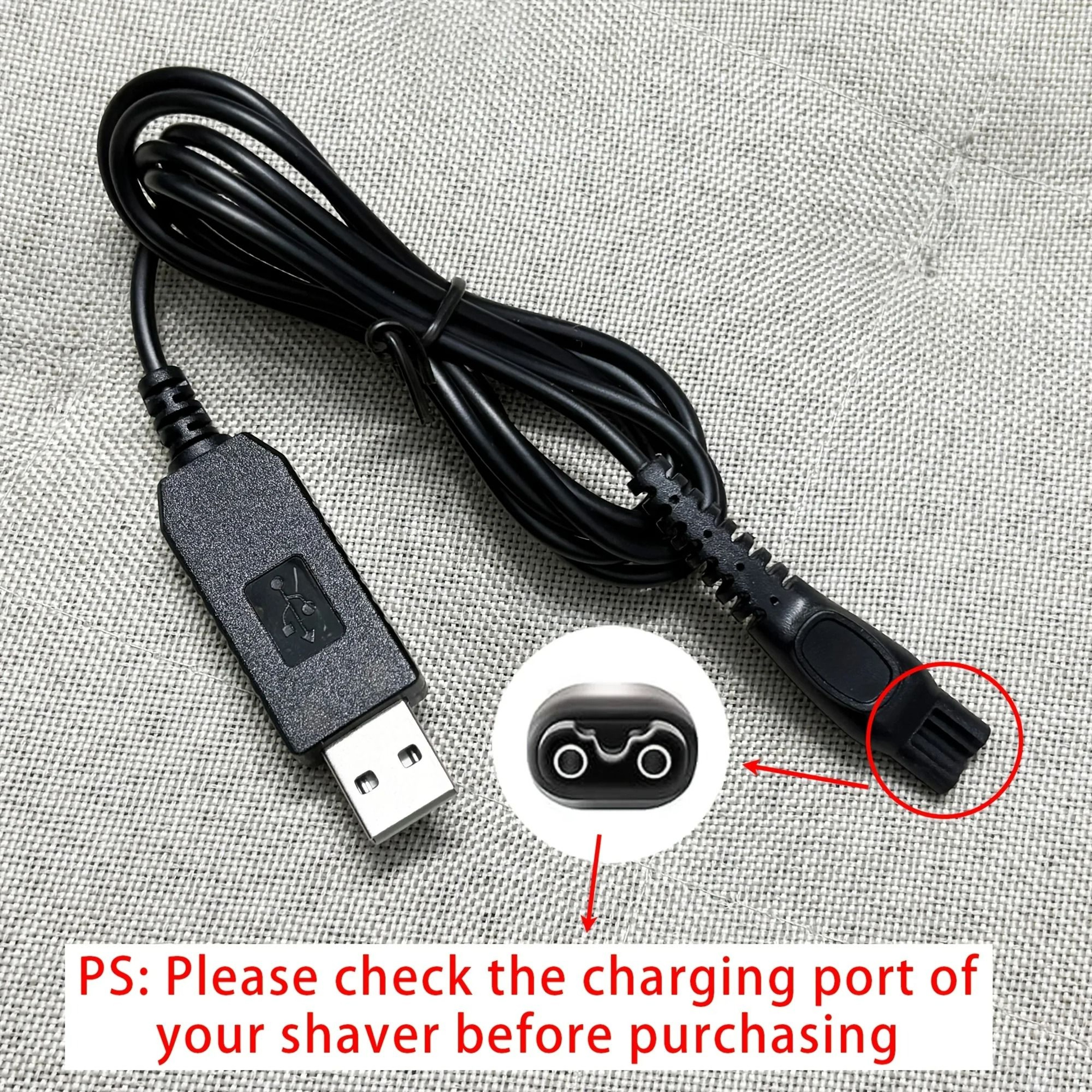 USB Replacement Shaver Charging Cable For Philips 8