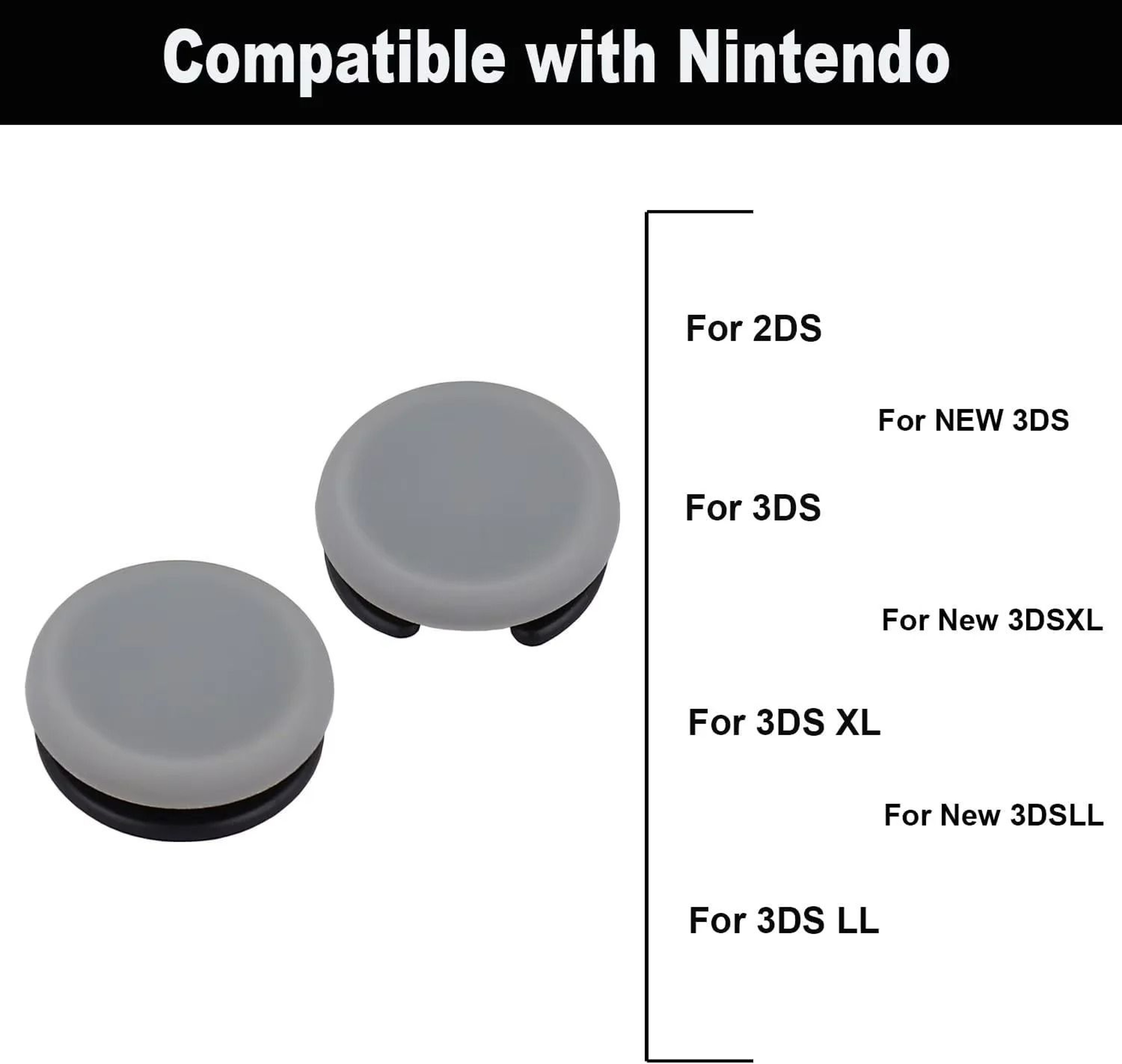 2 Piece Anti Slip Circle Pad Replacements For Nintendo 4