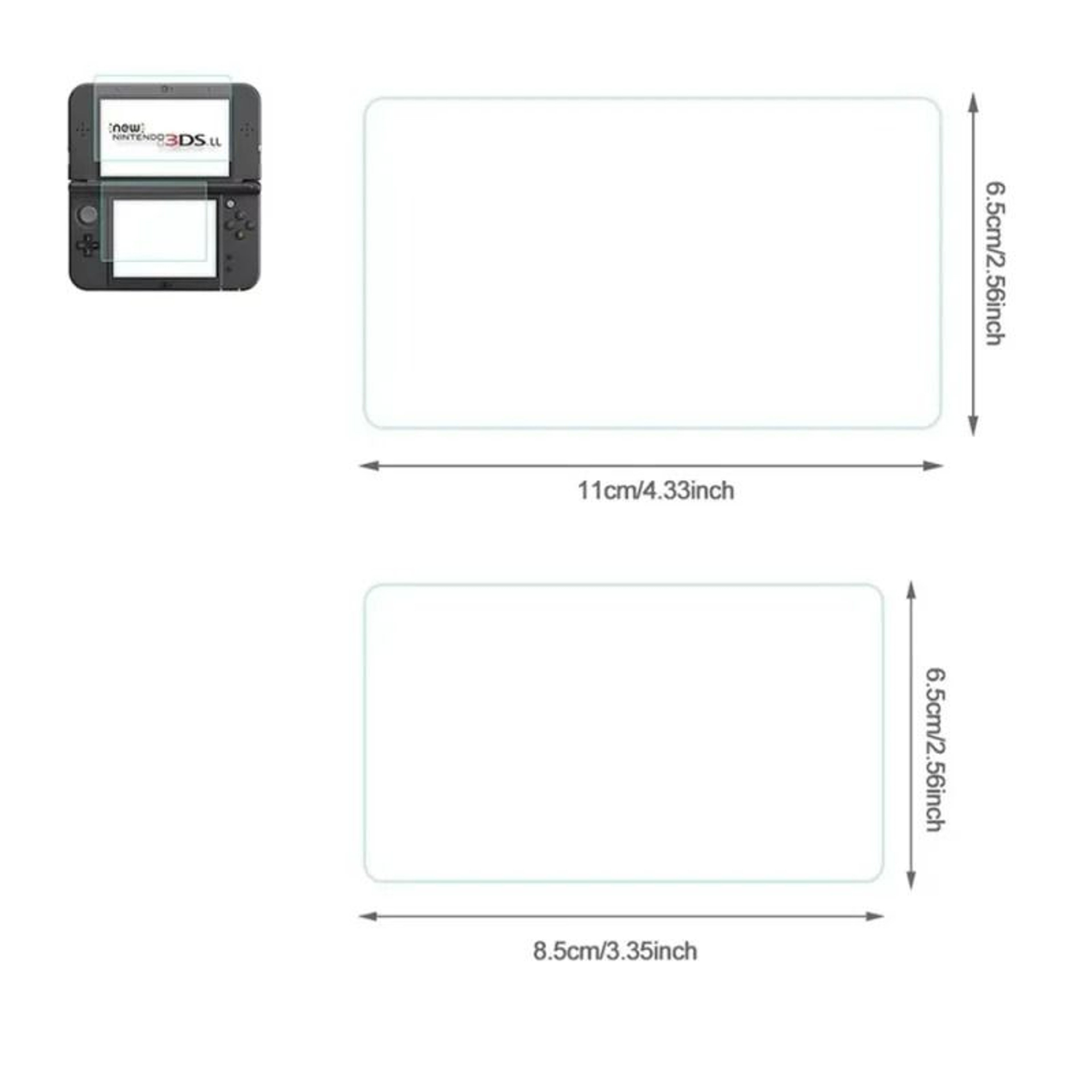 New Nintendo 3DS XL Dual Screen Protector Set 4