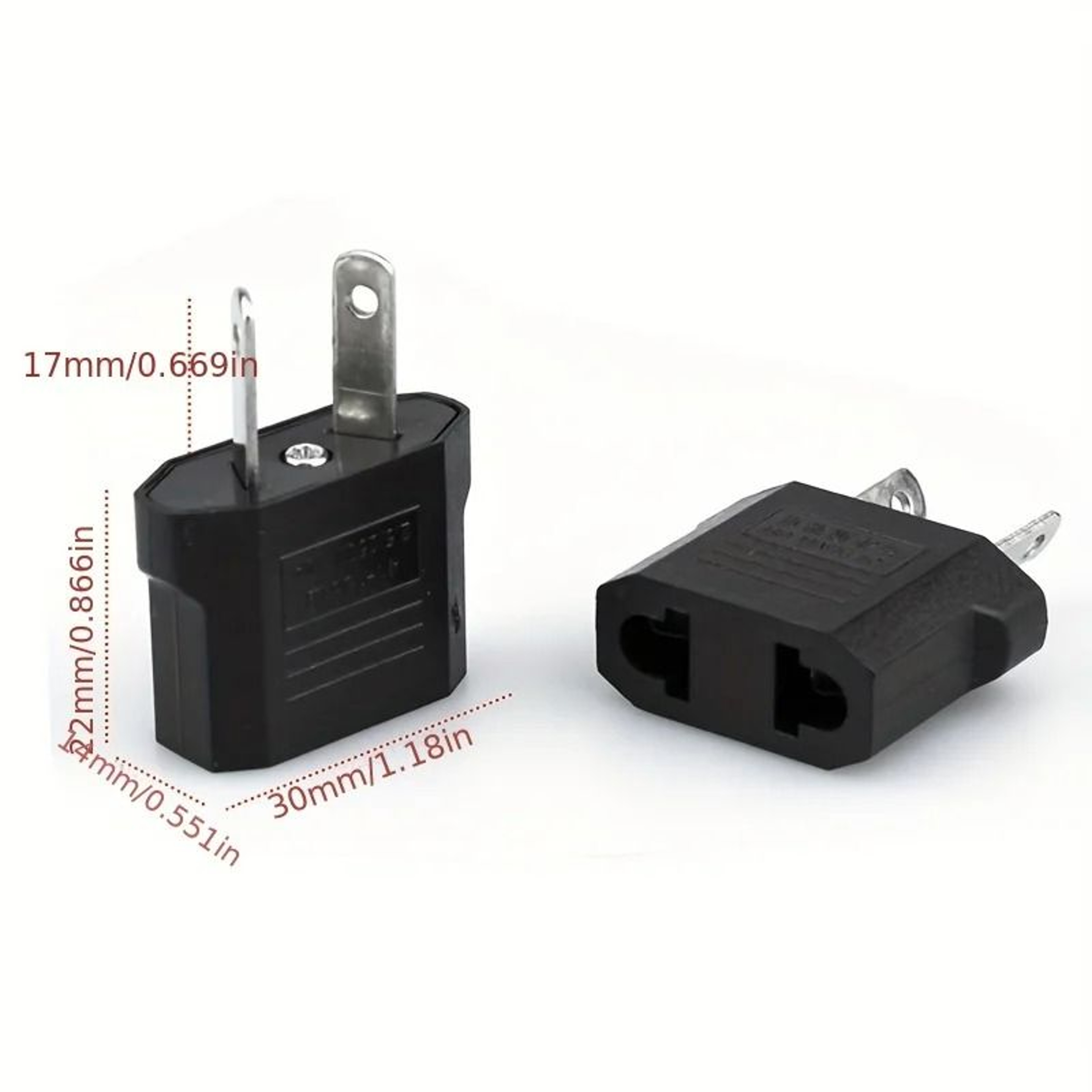 Universal Two Pin International Travel Plug Adapter 1