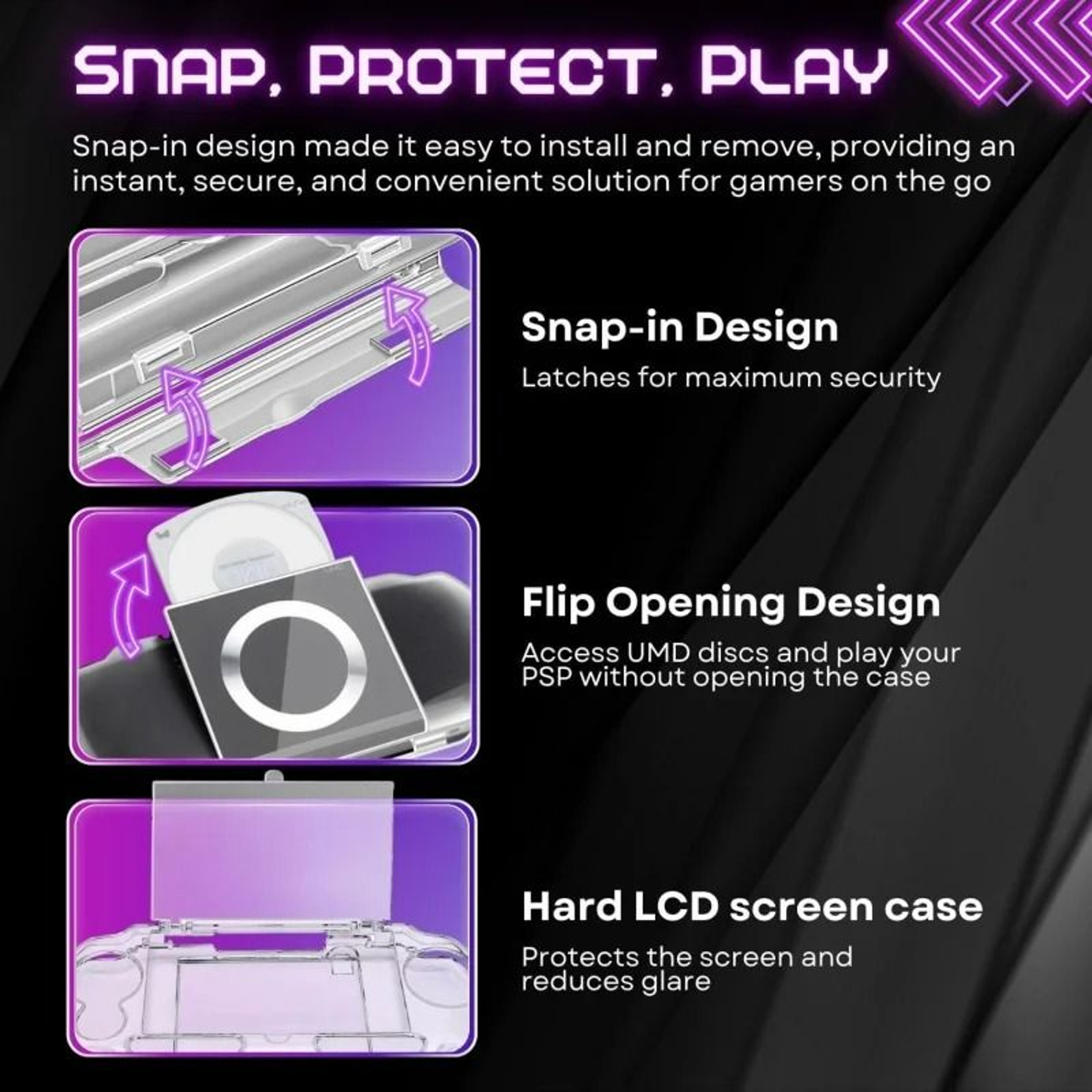 Crystal Clear Protective Shell For PSP 2000 And 3000 4
