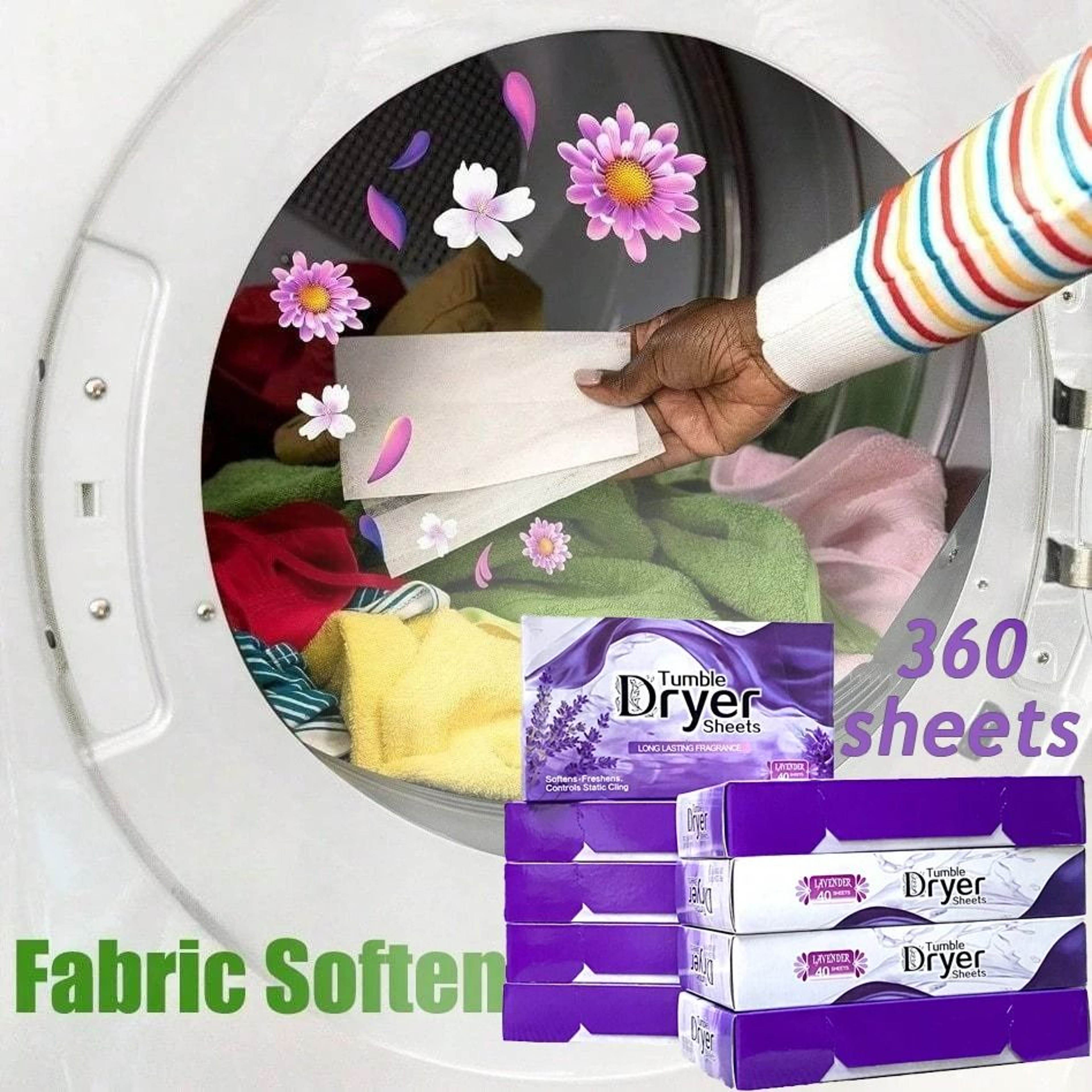 Fresh Scent Anti Static Fabric Softener Dryer Sheets 12