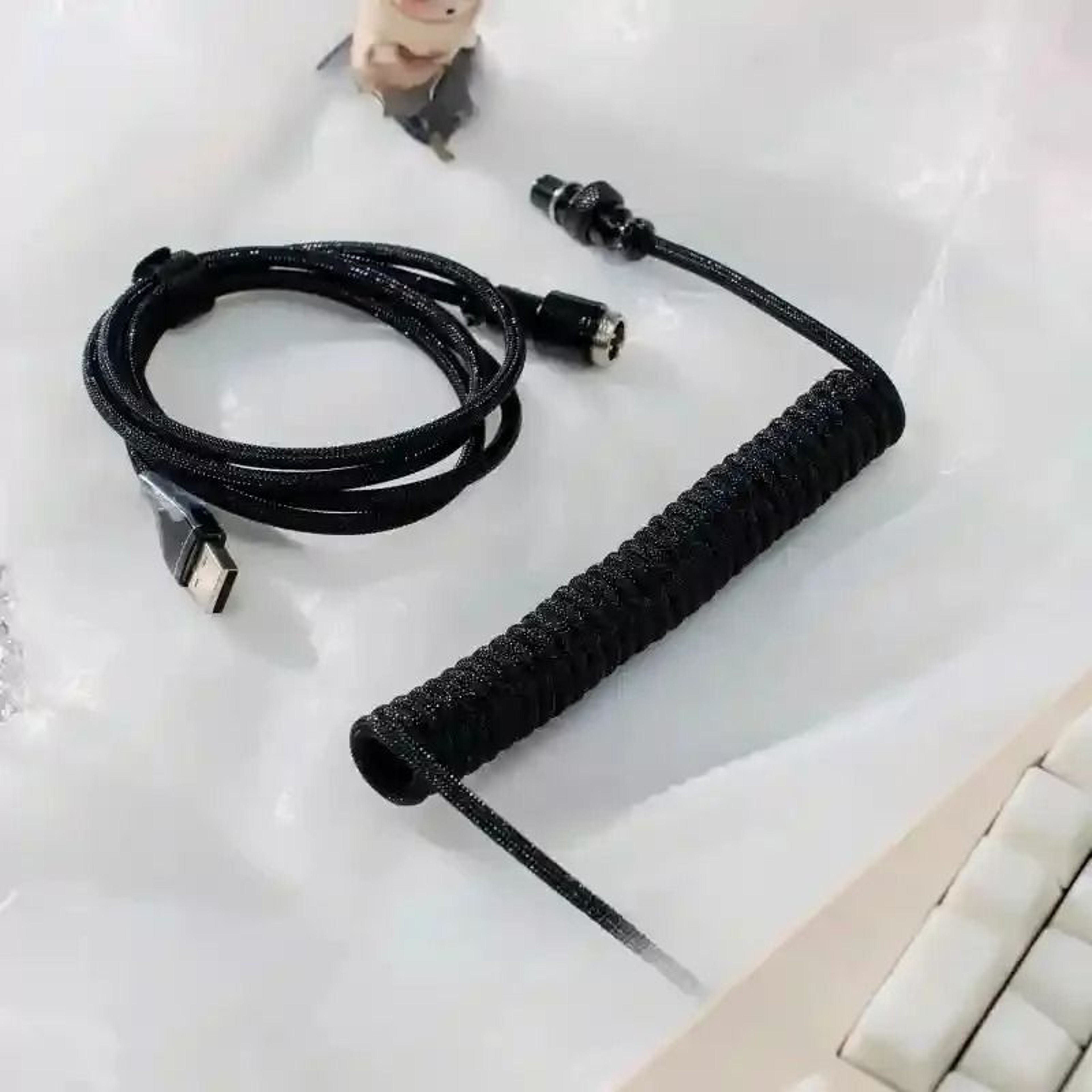 GX16 Coiled Aviator Cable For Mechanical Keyboards 8