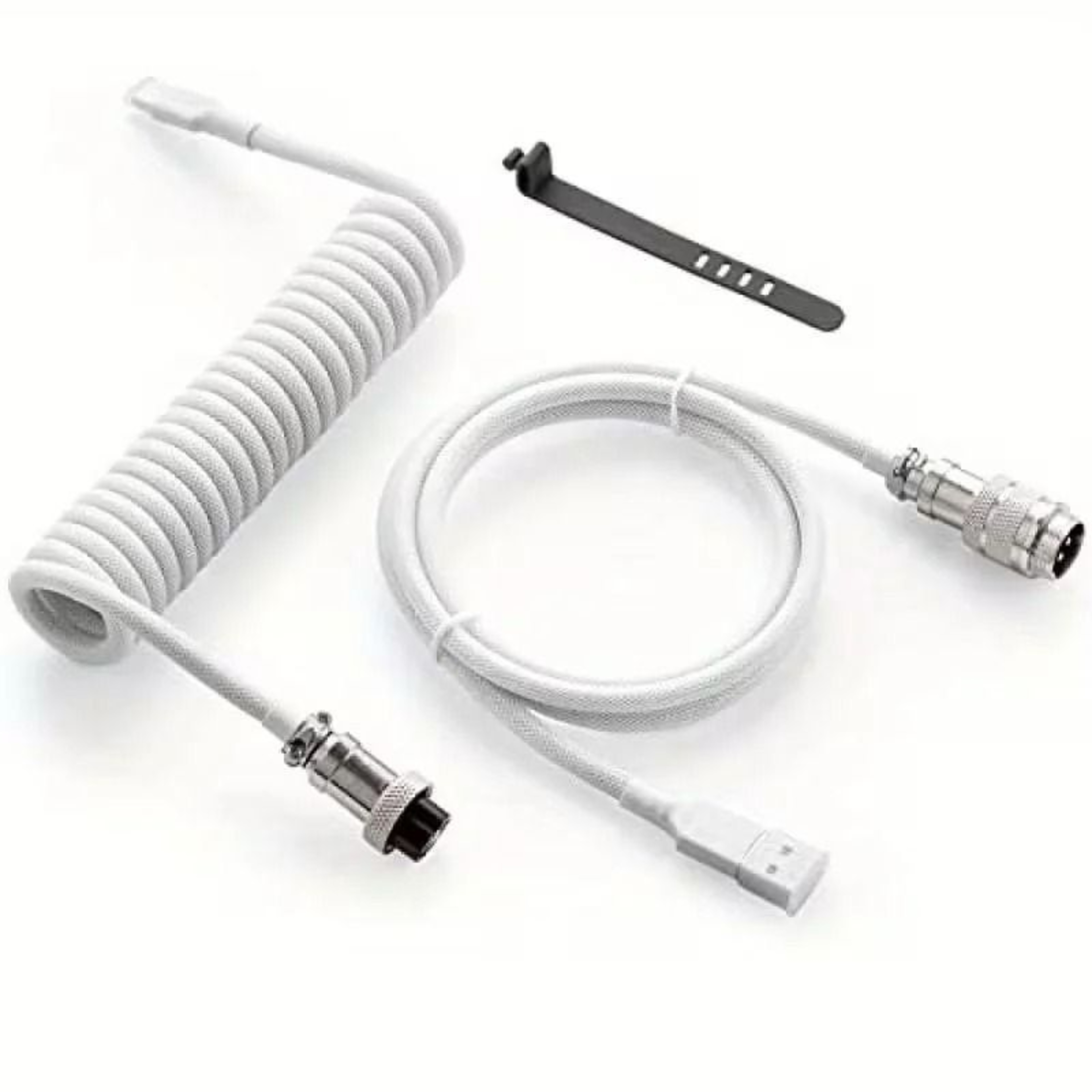Detachable Metal Aviator Coiled USB C Keyboard Cable 5