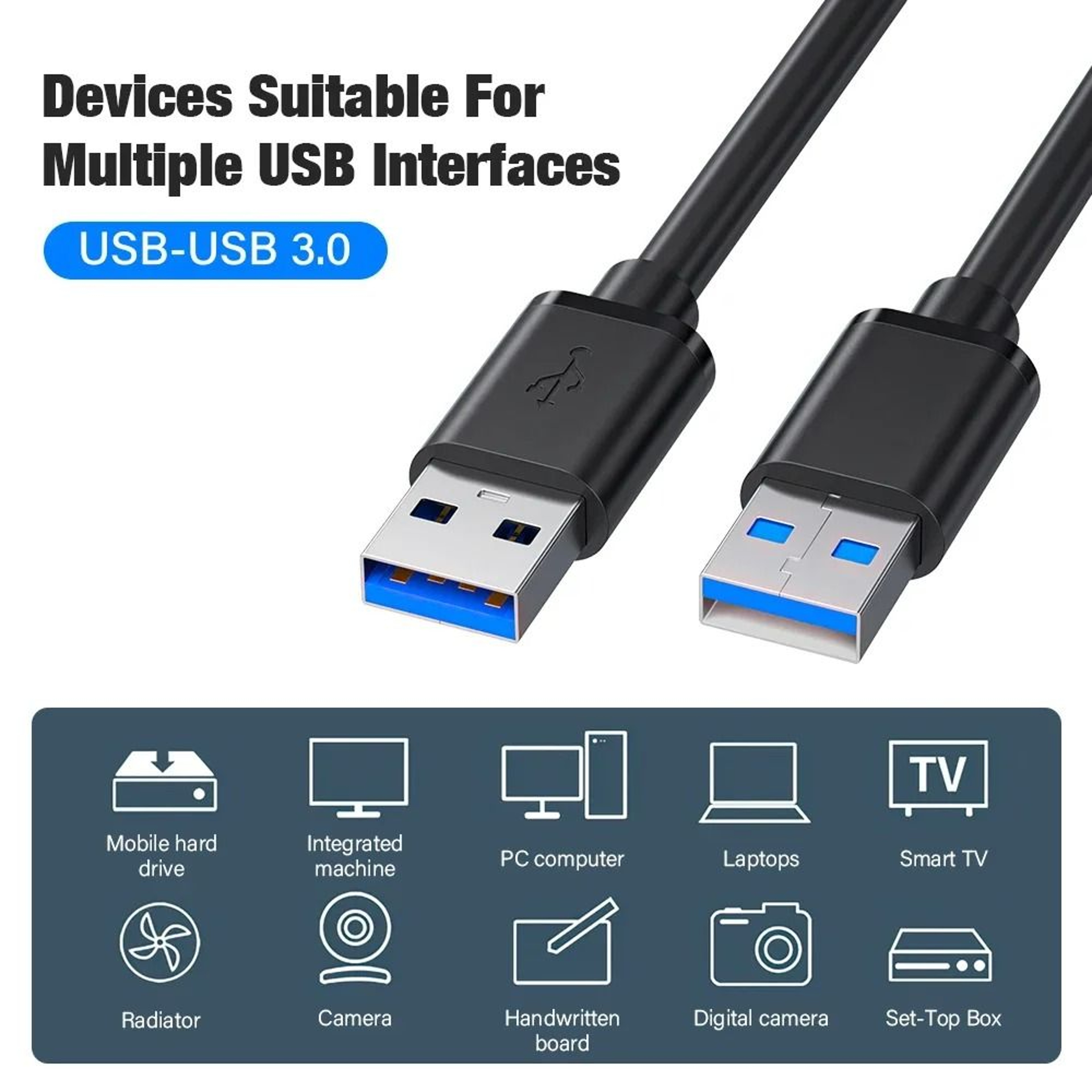 USB 30 Type A Male Data Connection Cable 1