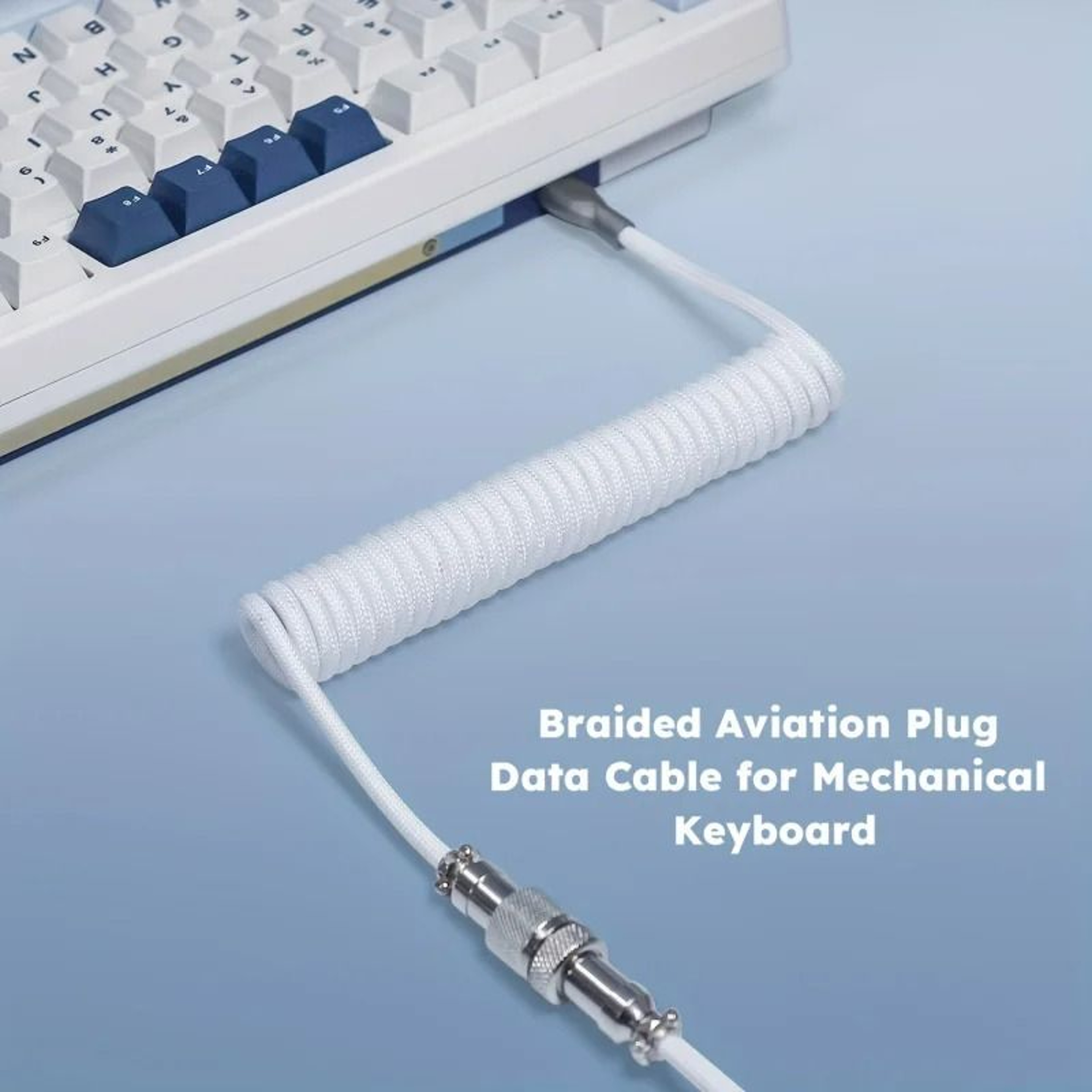 Coiled USB C Mechanical Keyboard Aviator Cable 2