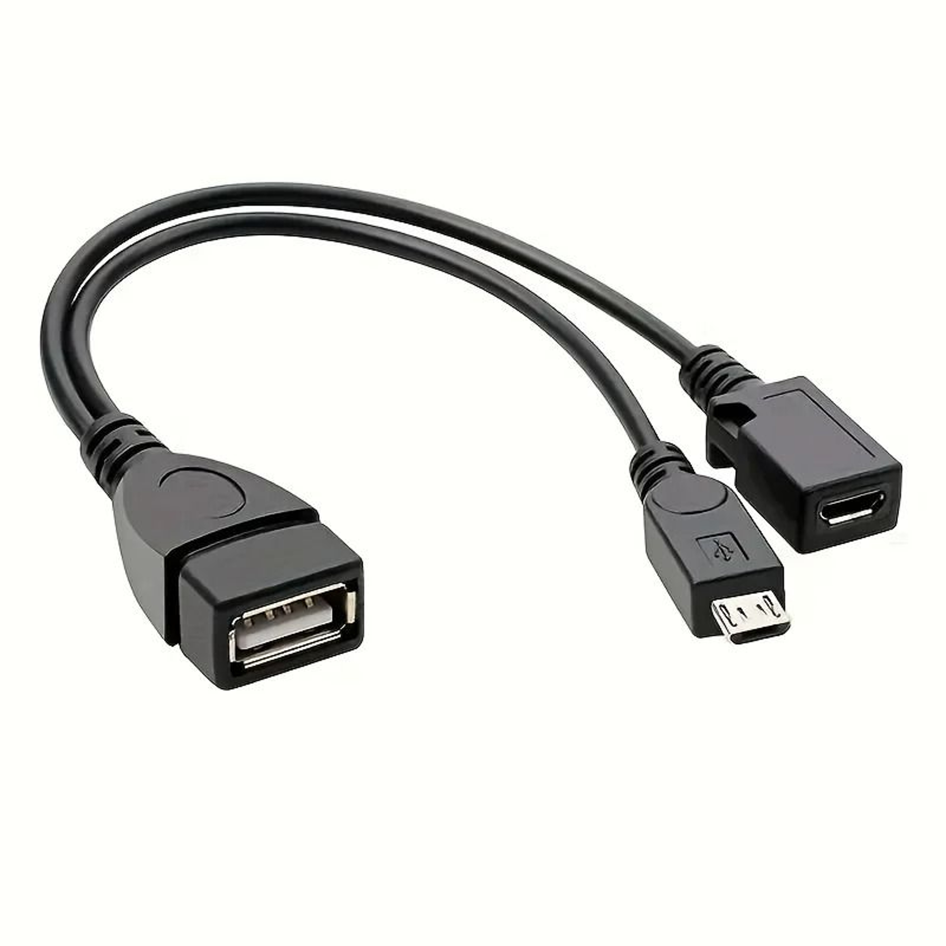 2 In 1 Powered Micro USB OTG Splitter Adapter 0