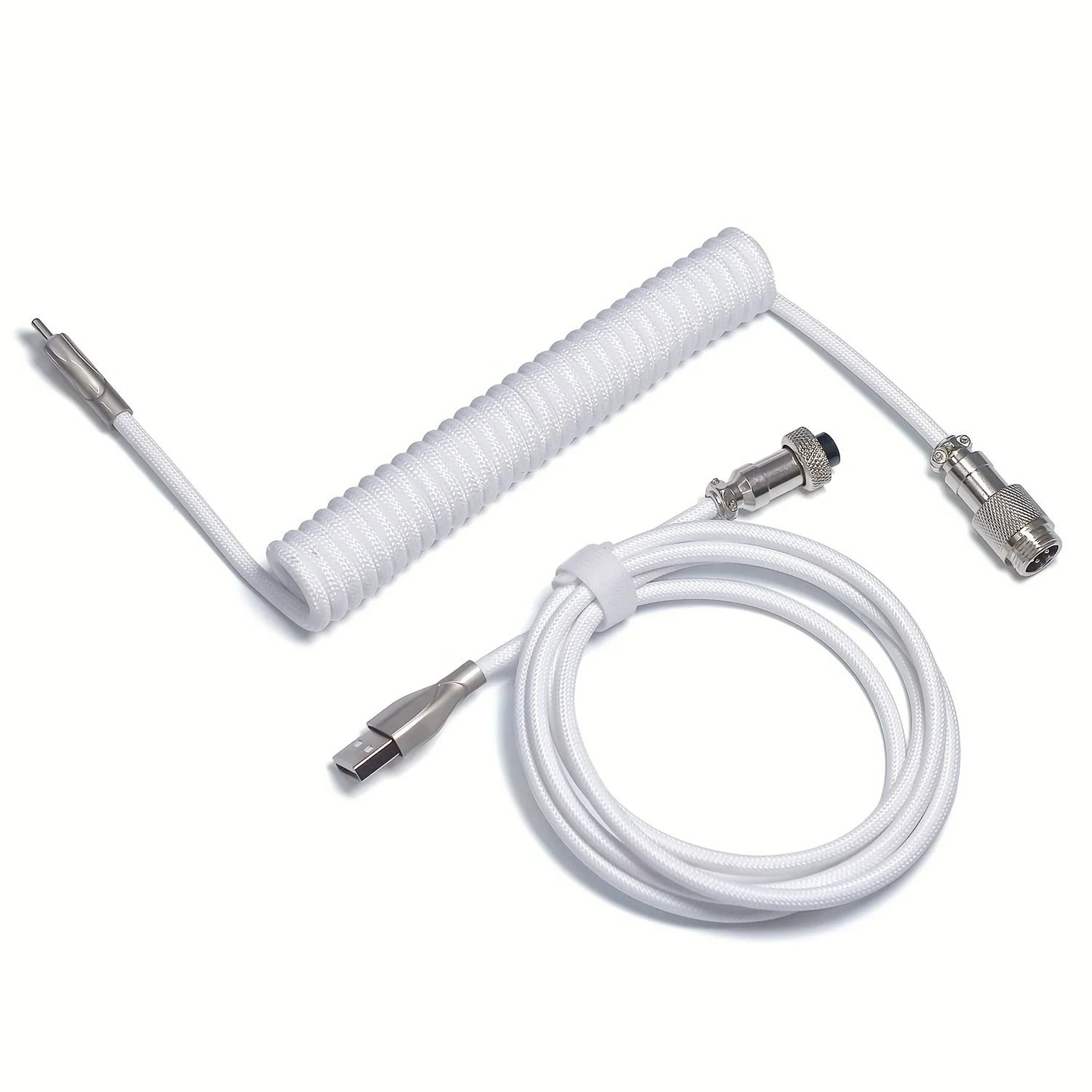 Colorful Coiled USB C Aviator Keyboard Cable 7
