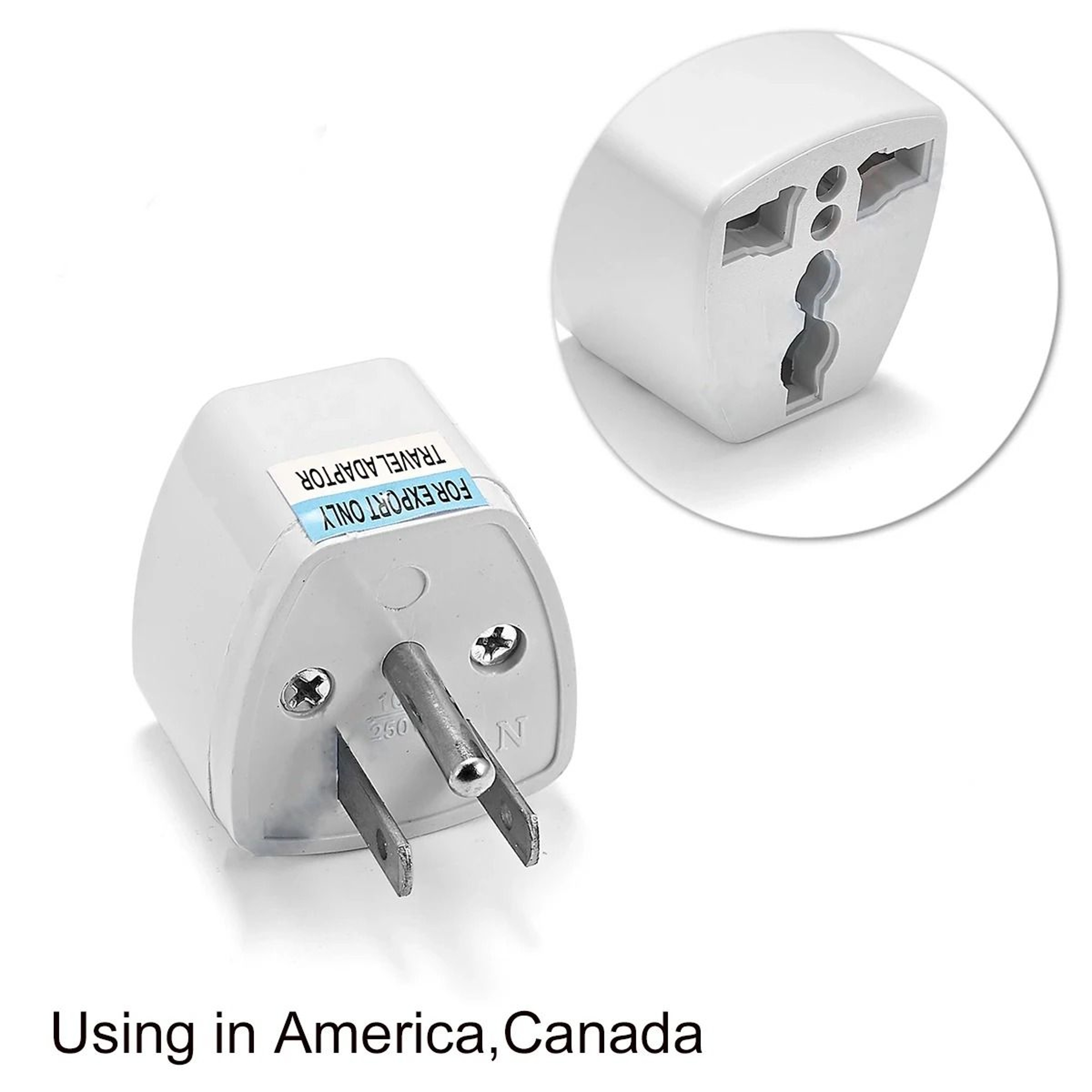 EuroLink Universal Two Pin Travel Plug Adapter 8