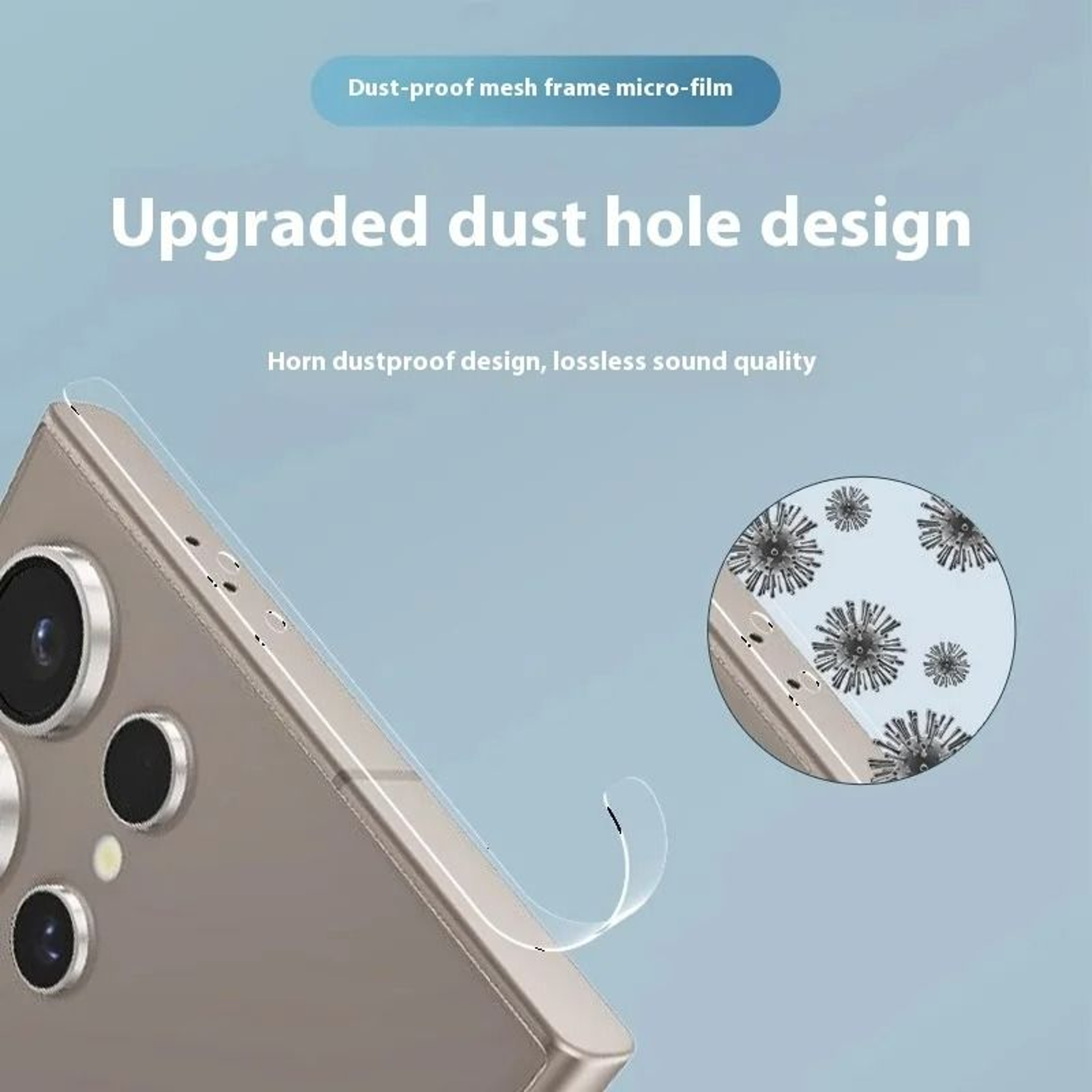Galaxy S25 Frame Film And Dust Net 1