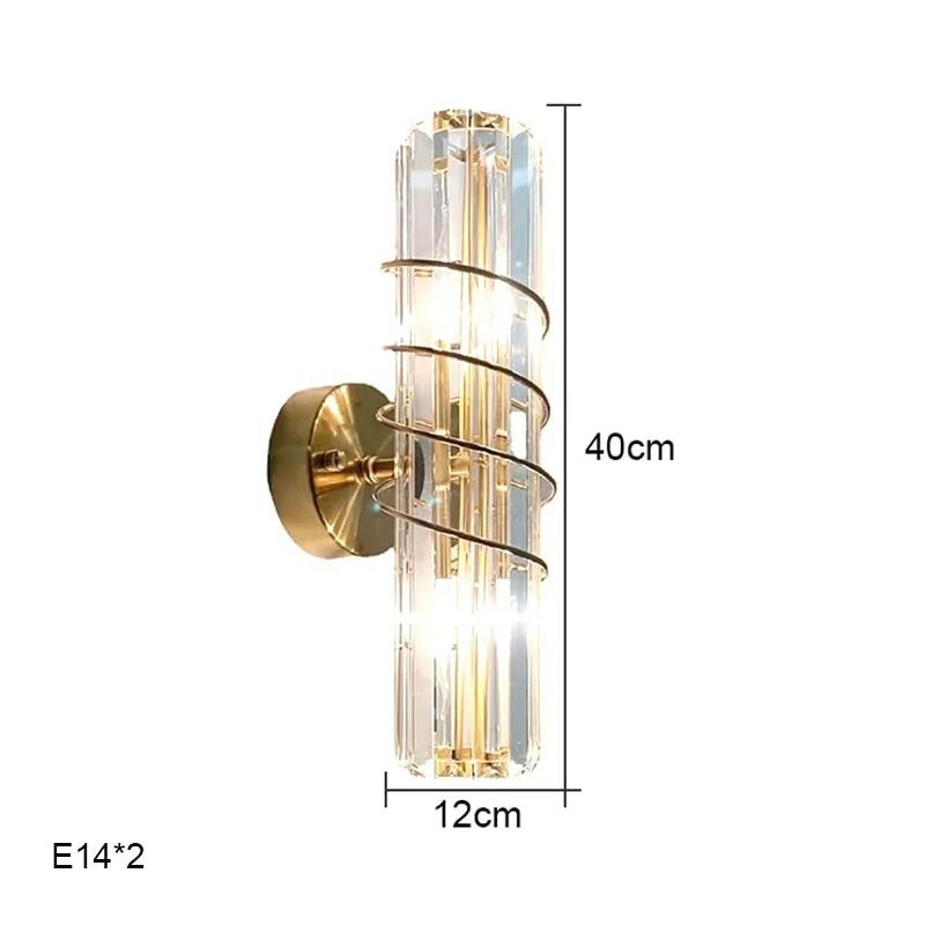 Postmodern Geometric Crystal Gold Wall Sconce 11