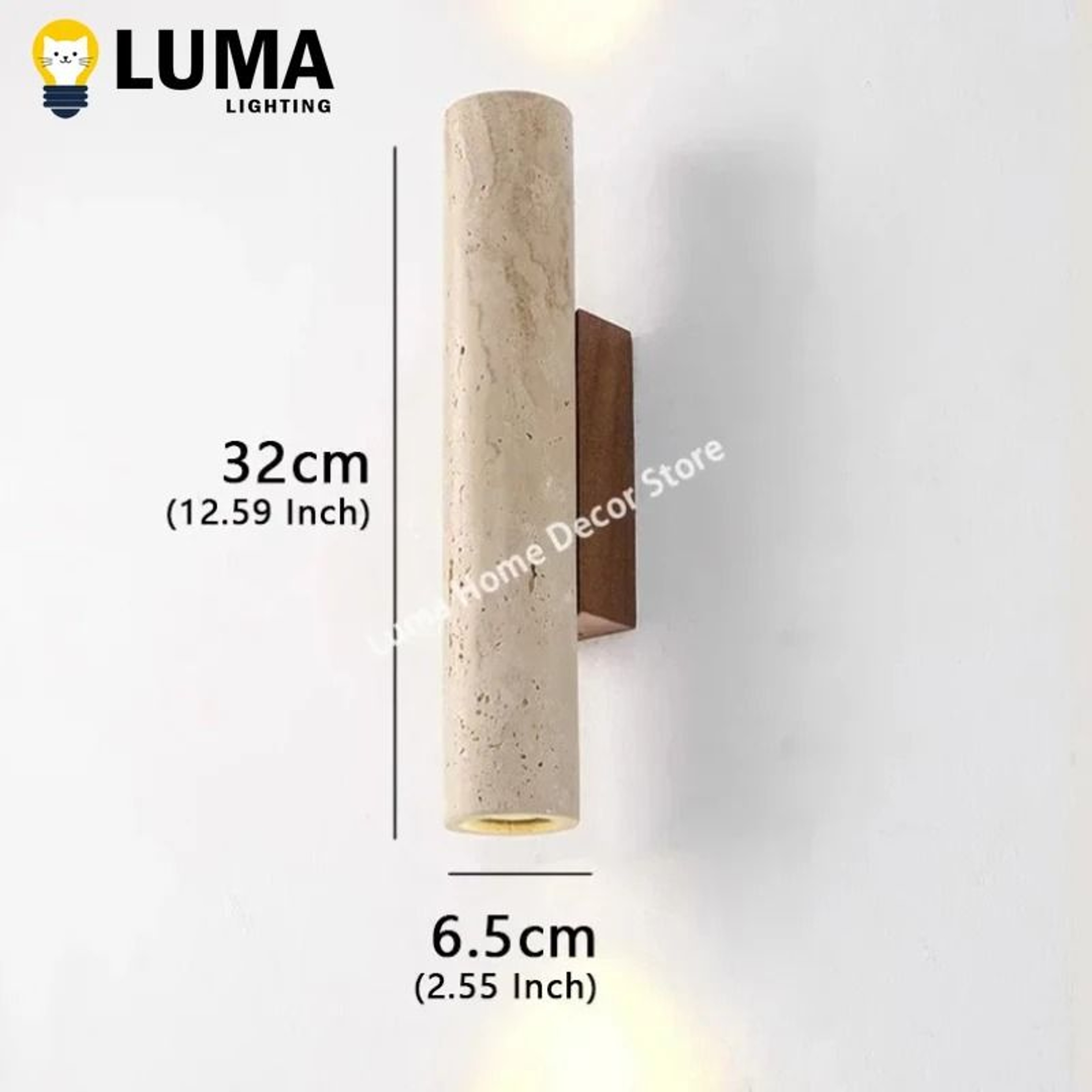Wabi Sabi Travertine LED Sconce 8