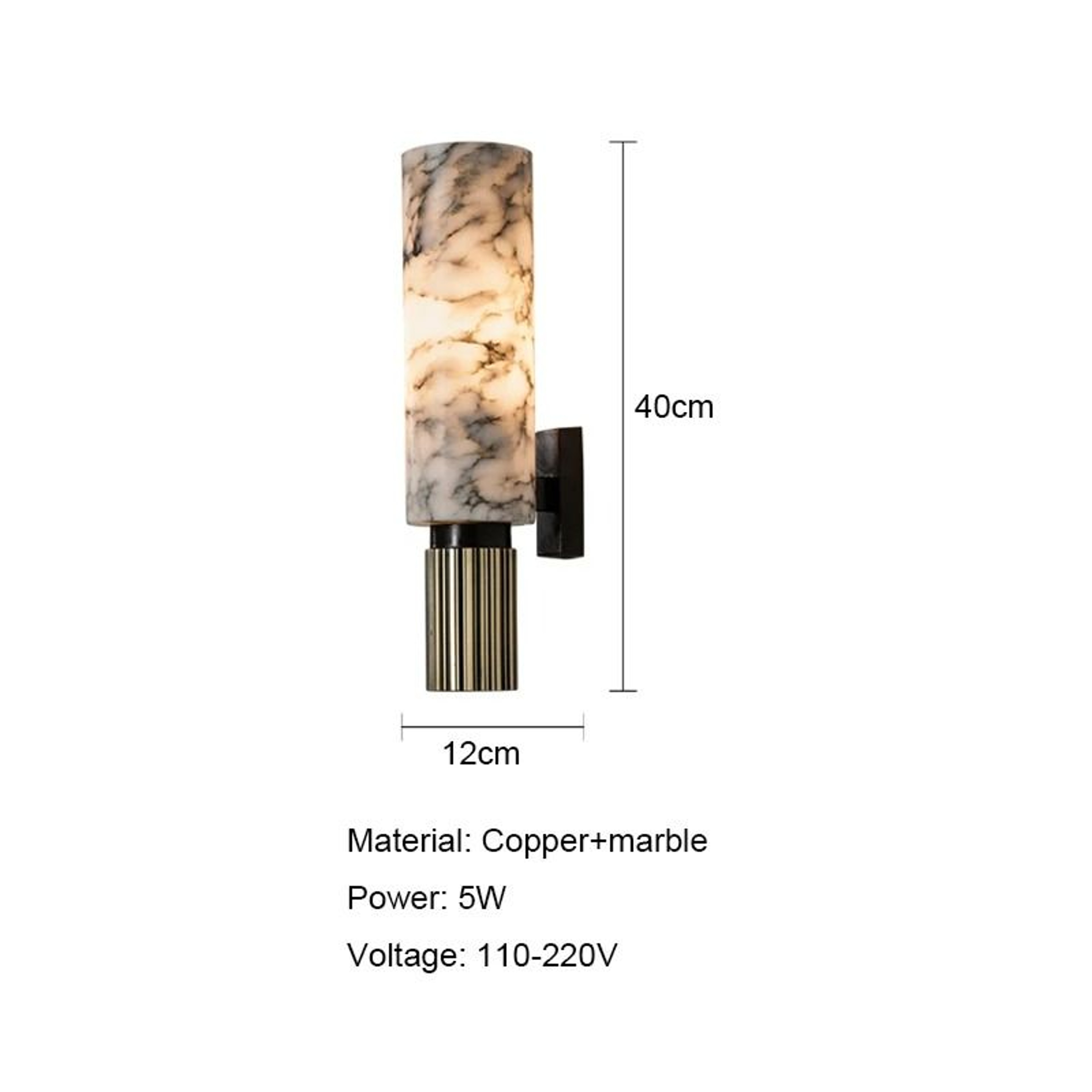 Arden Natural Marble Wall Sconce 5