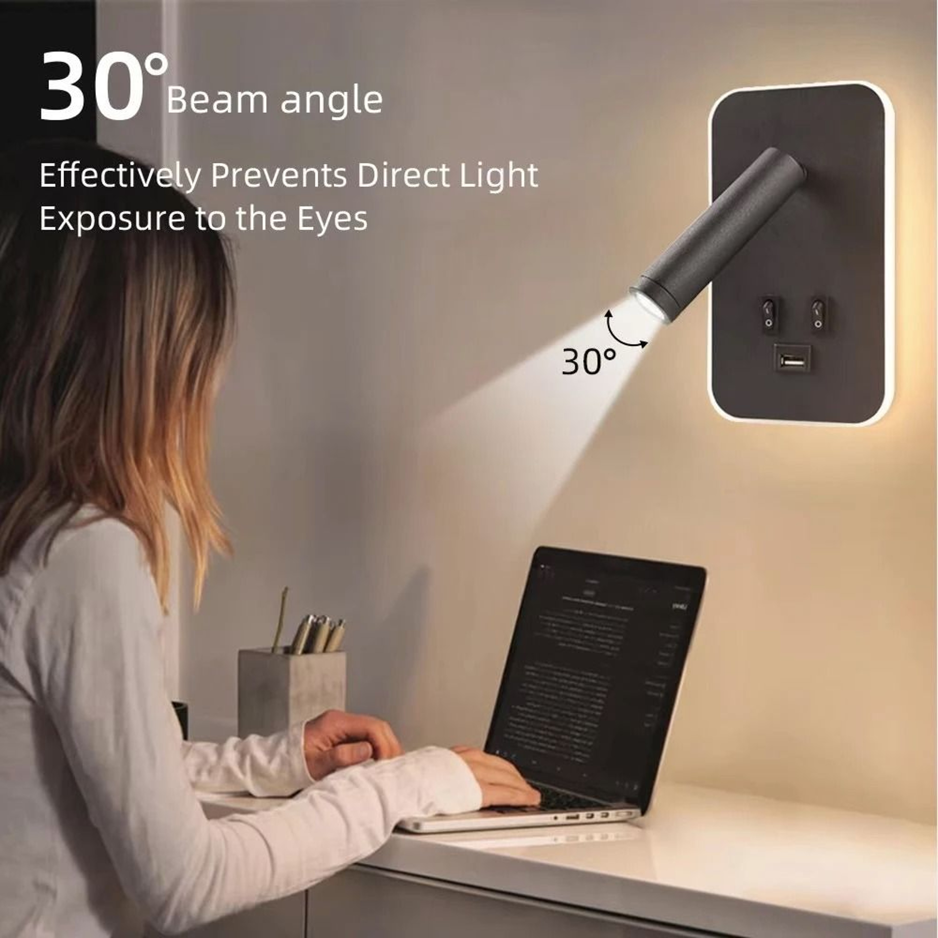 Pivot USB Bedside Reading Lamp 2