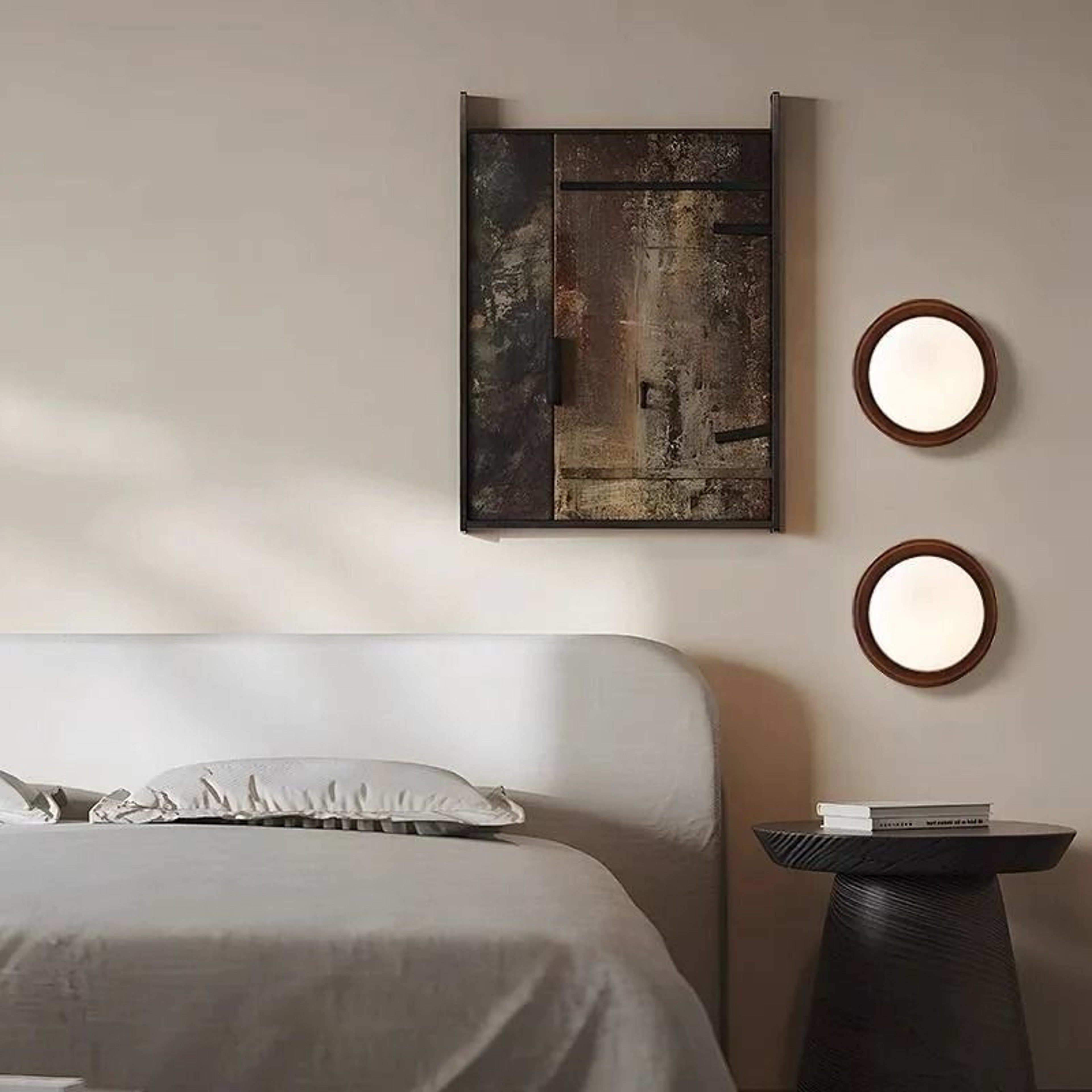 Natura Orb Walnut Wall Light 2
