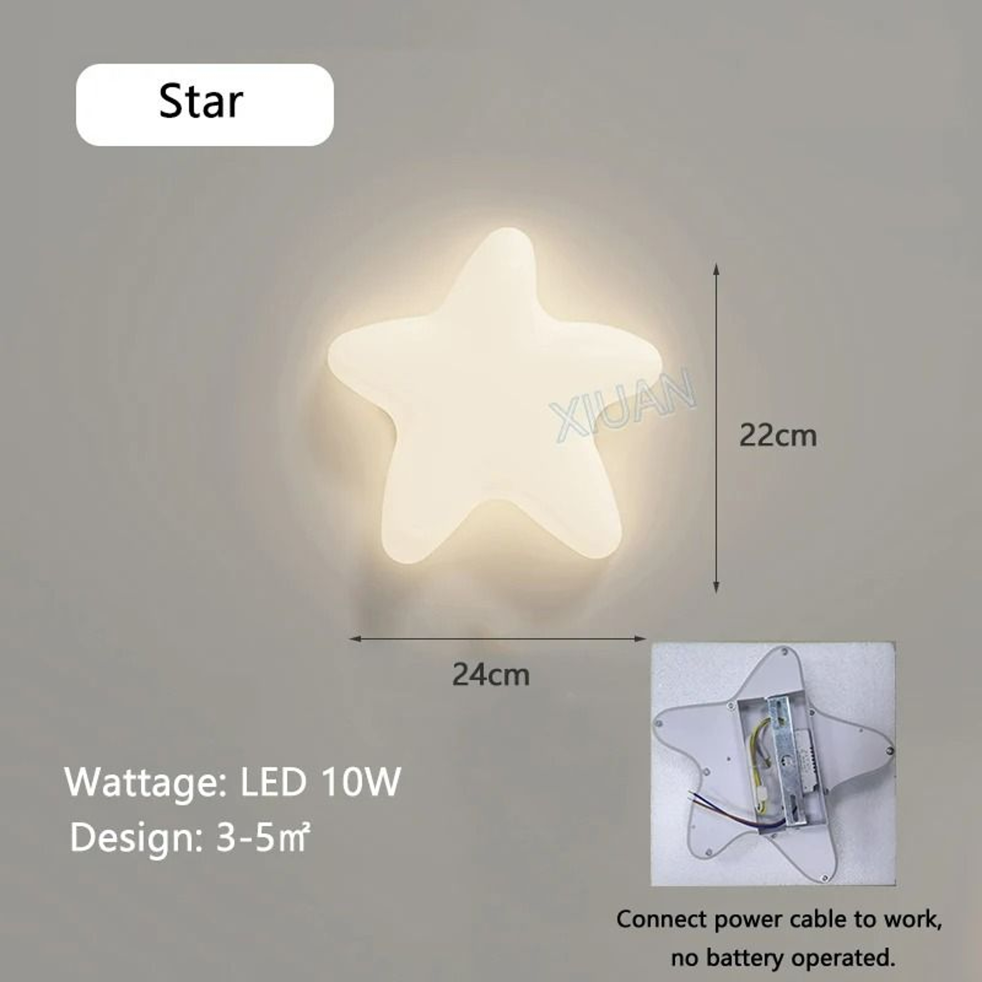 Dreamcloud Star Nursery Wall Lamp 5
