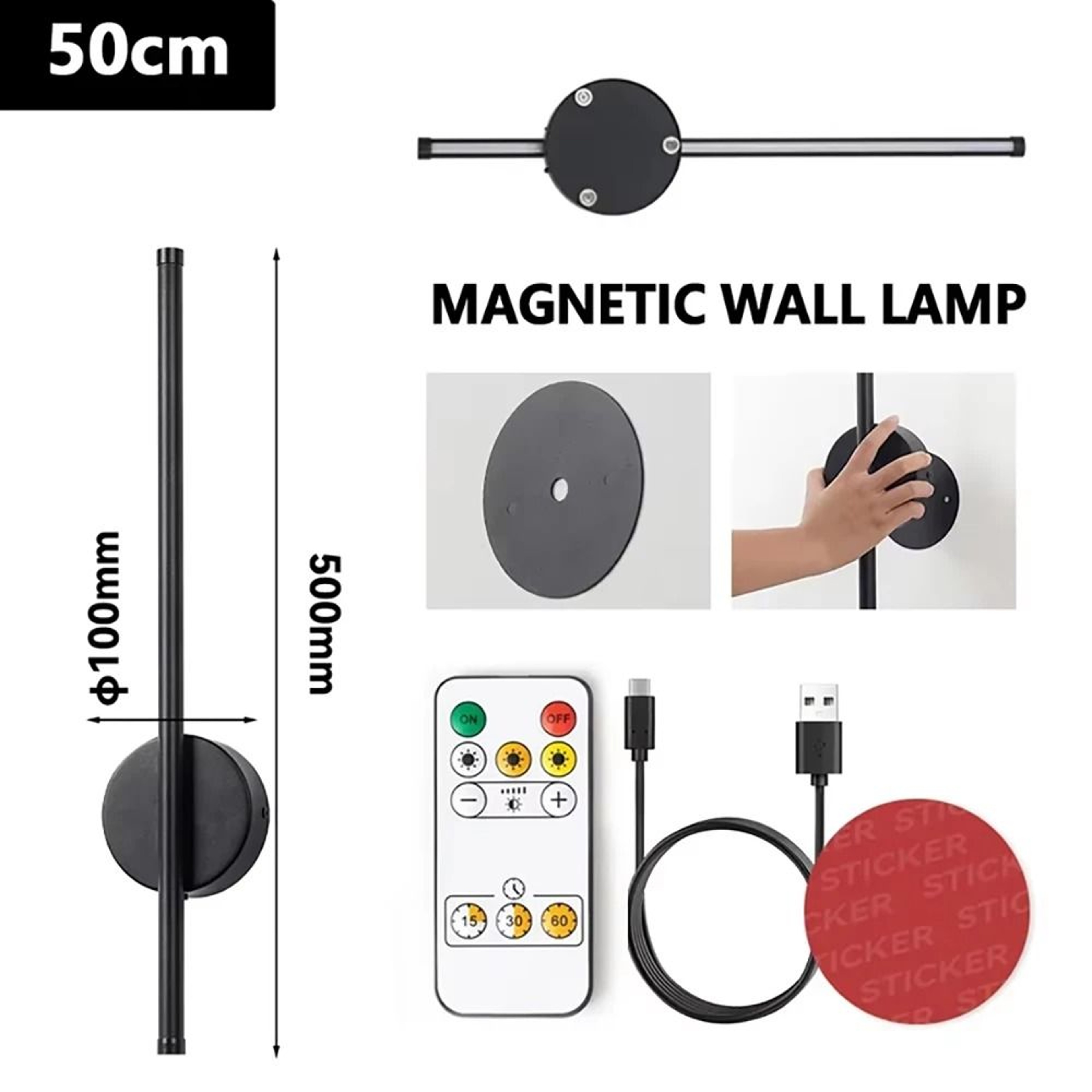 360 Adjustable Rechargeable LED Wall Light 6
