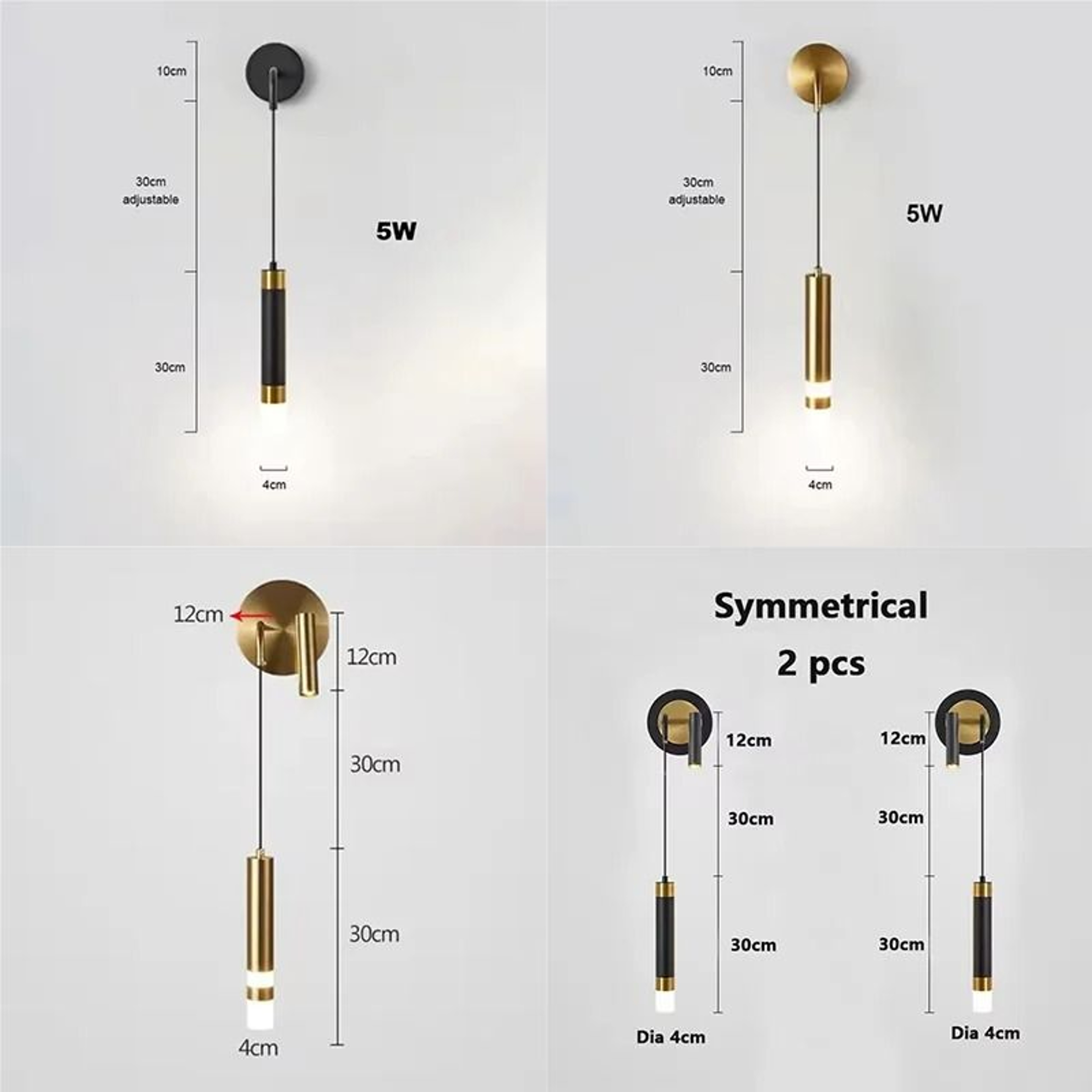 Nordic Dual Light Reading Wall Sconce 5