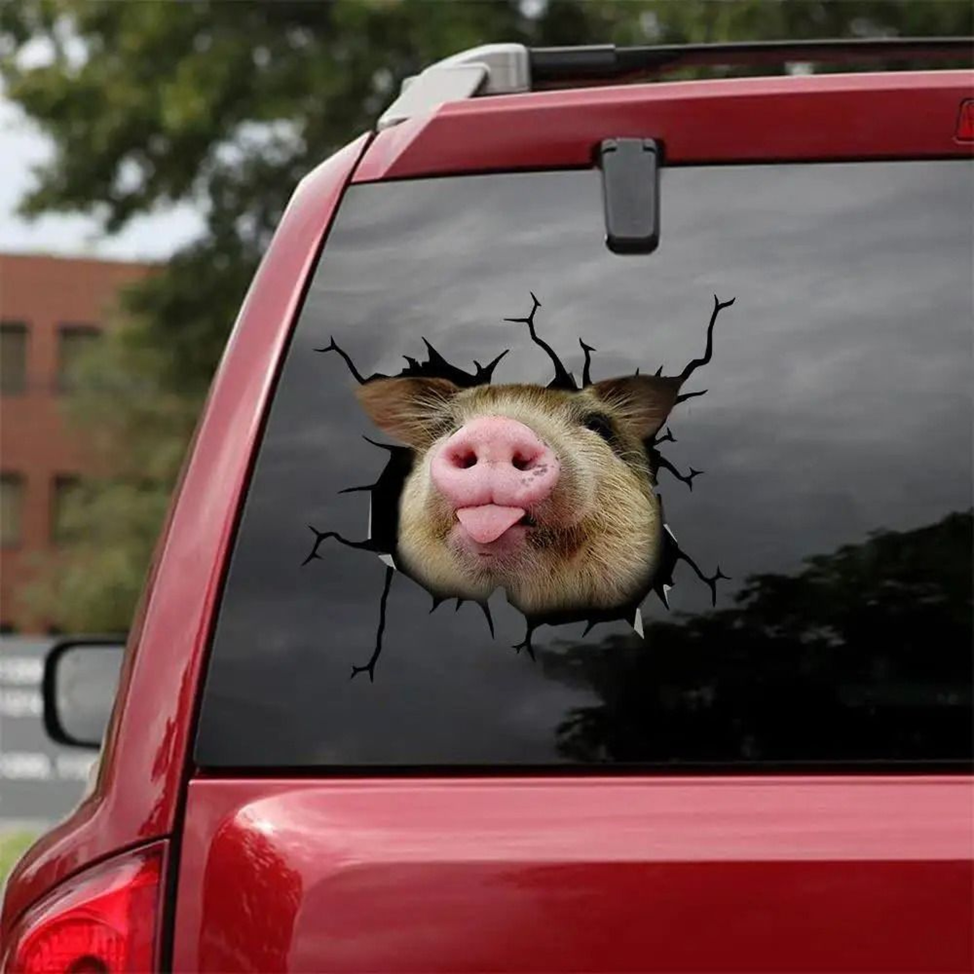 Funny 3D Chicken Window Decal 4