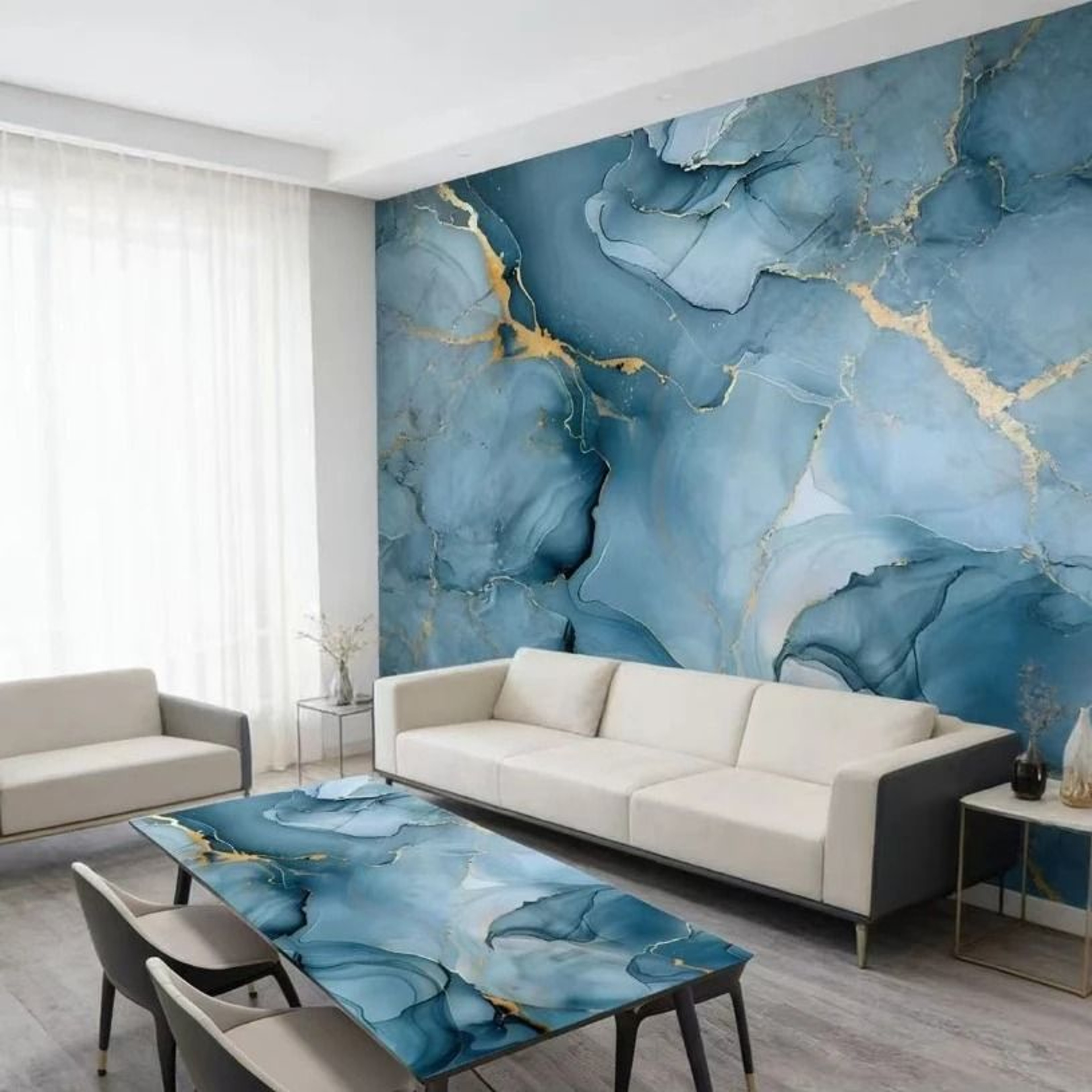 AzureGild Marble Peel And Stick Wallpaper 6