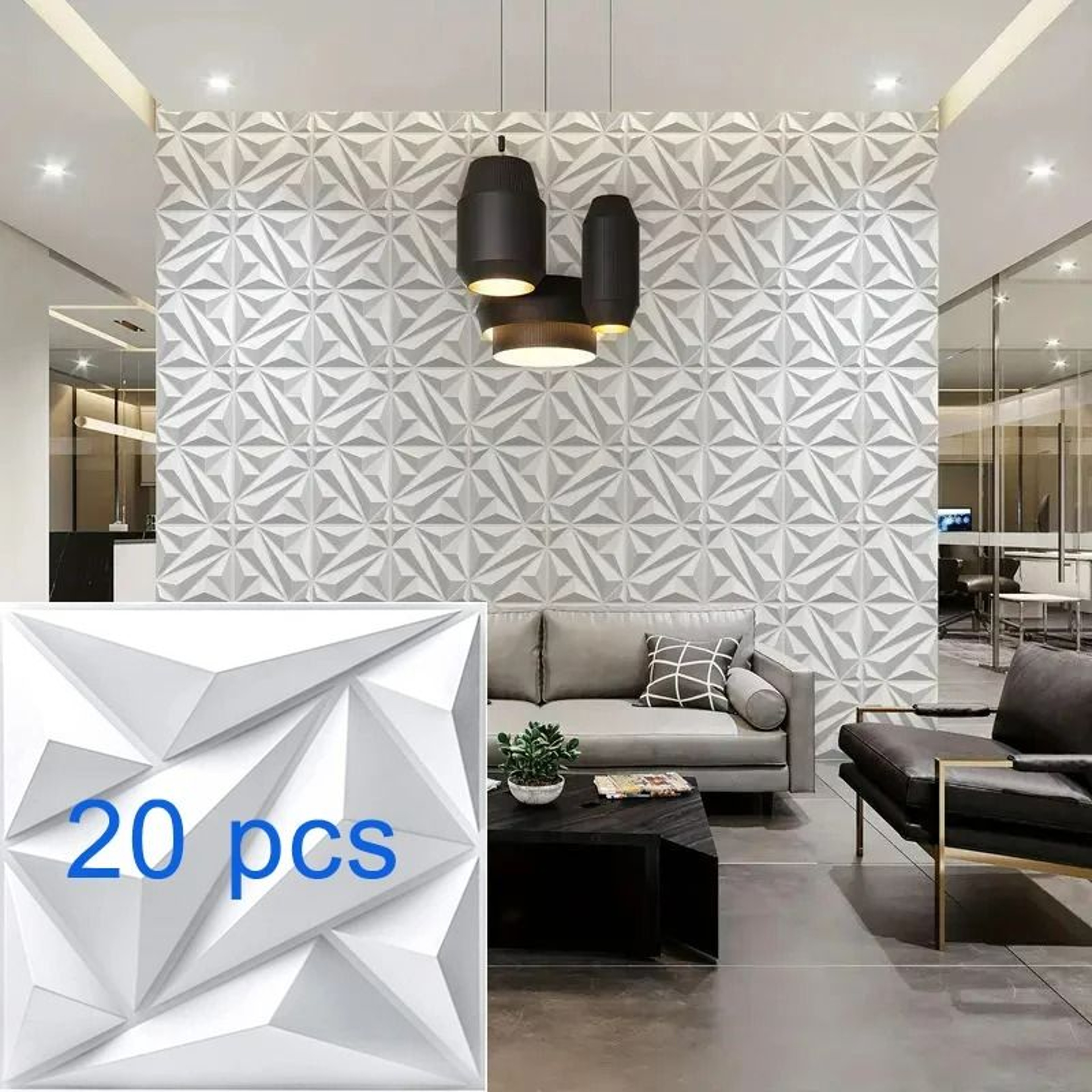 DimensionWave Textured Wall Panel Set 18