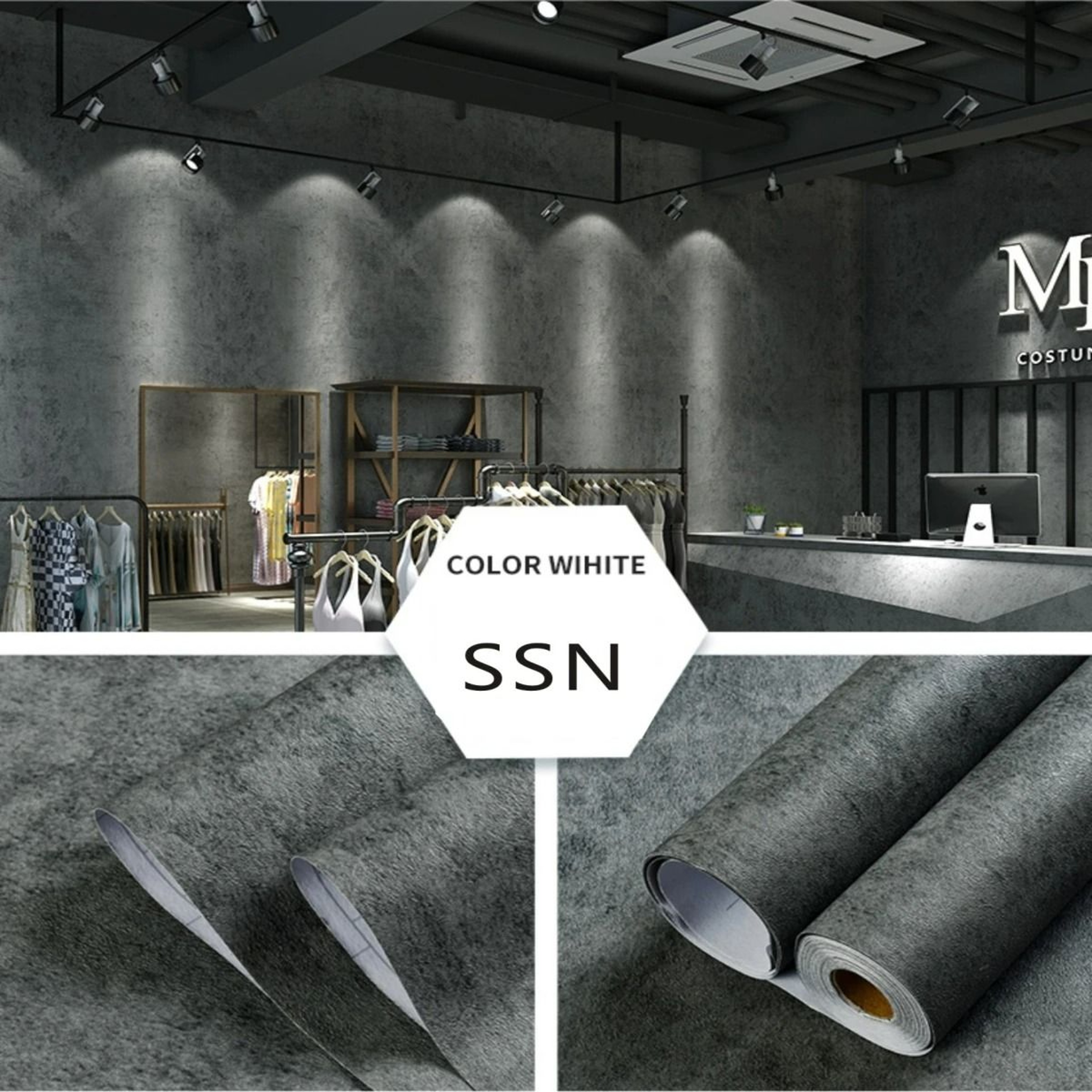 Urban Cement Peel Stick Wallpaper 10