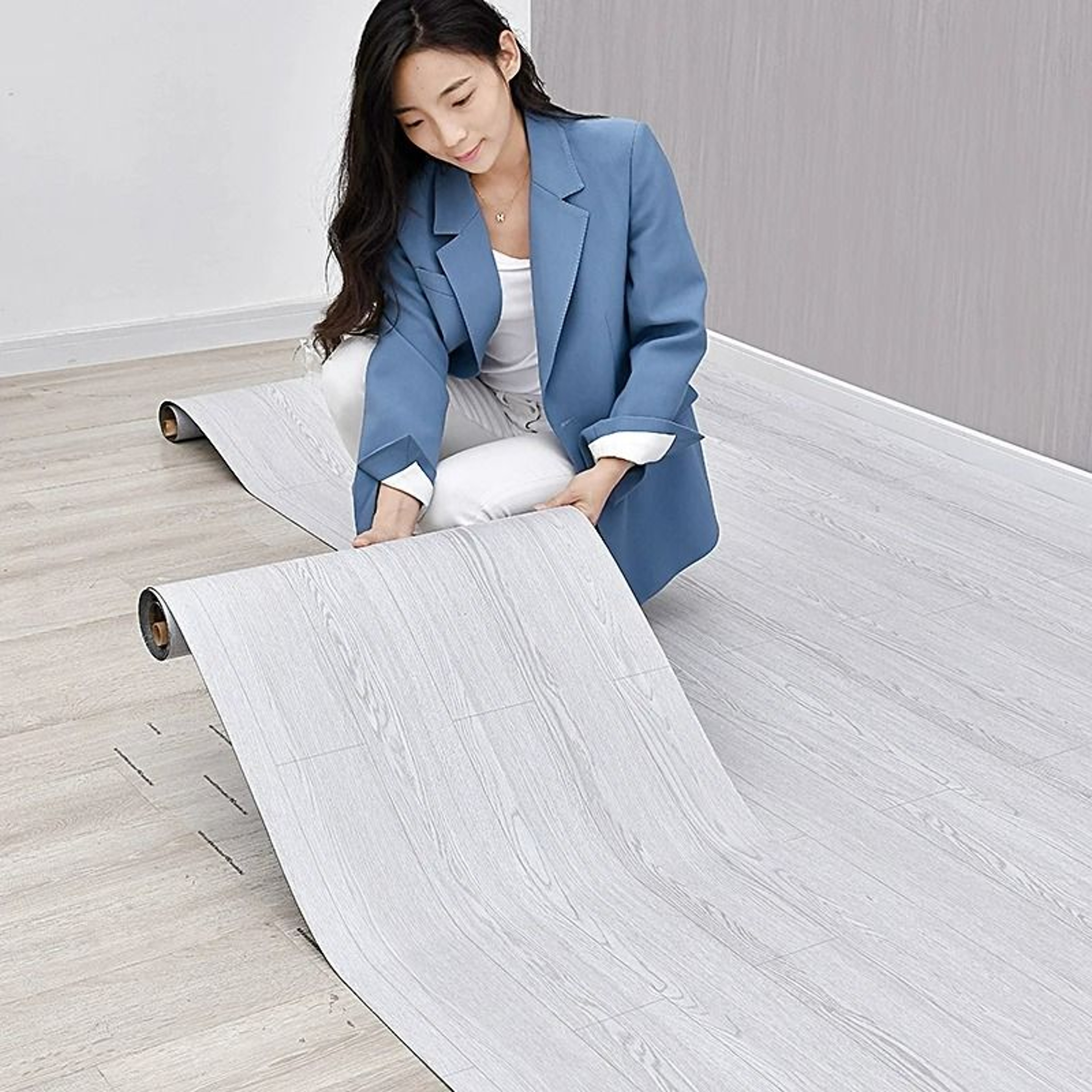 Matte Woodgrain Floor Stickers 1
