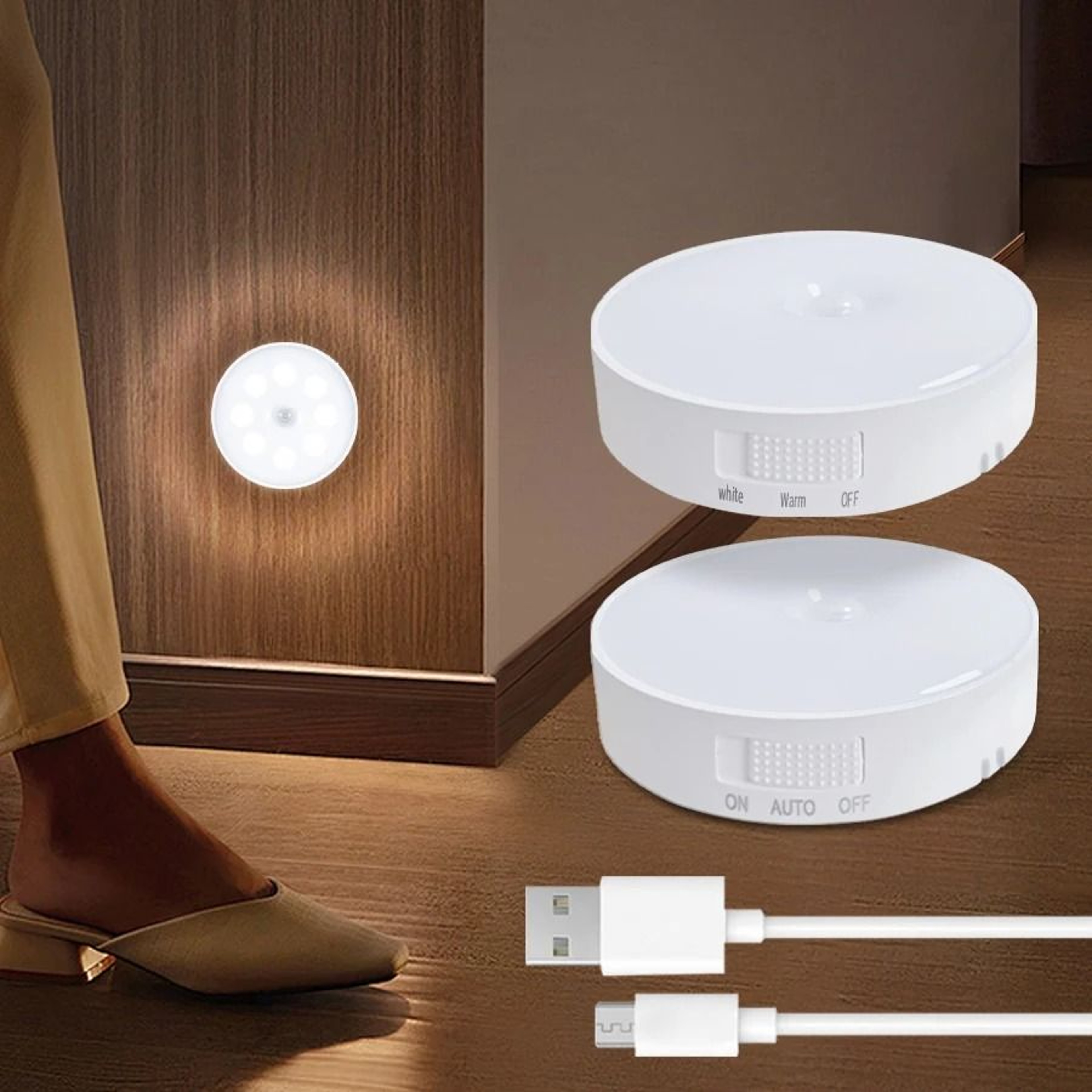 GlowSense Rechargeable Motion Night Light 2