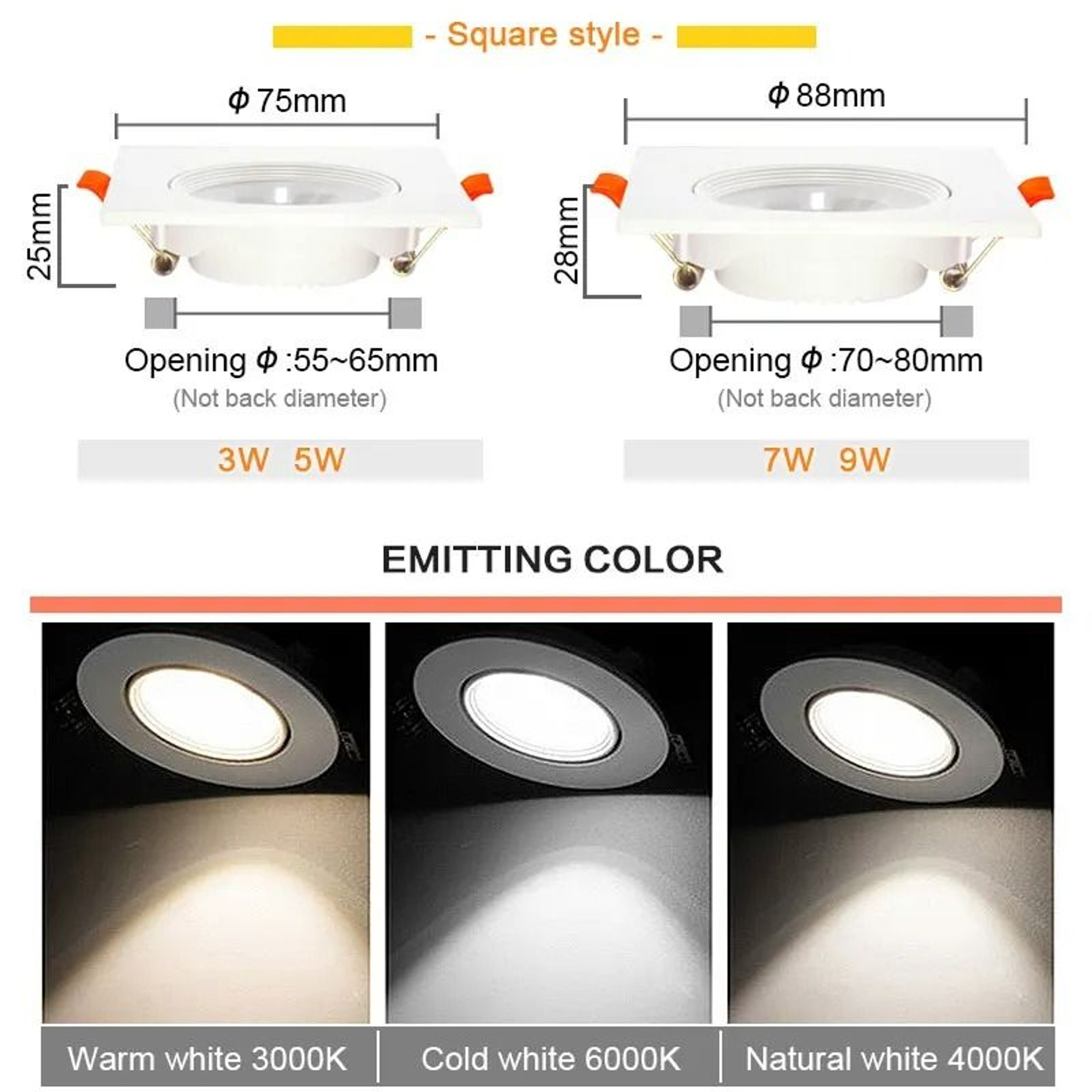 BrightNest COB Recessed Downlight Set 4