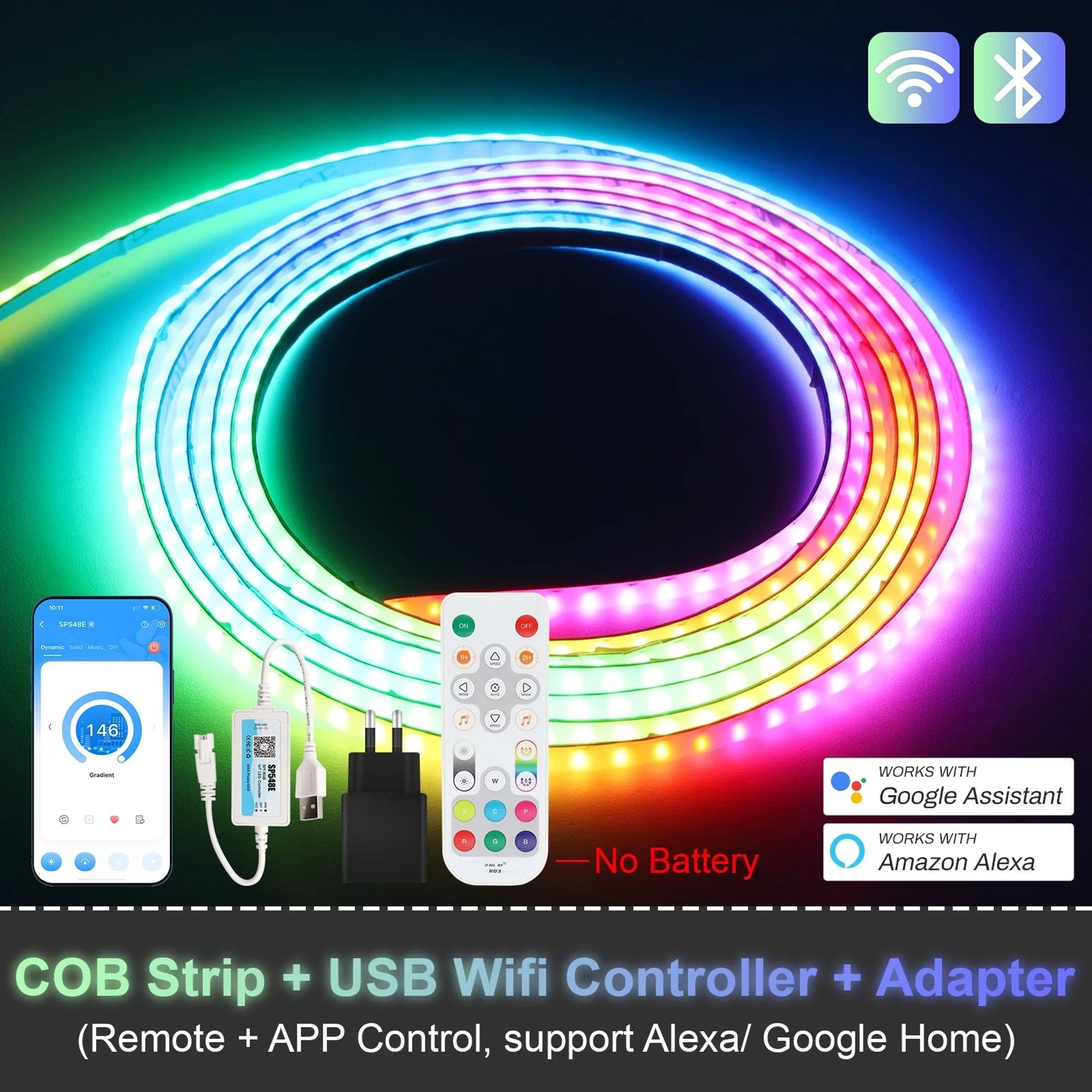 PixelGlow RGBIC COB Light Strip 9