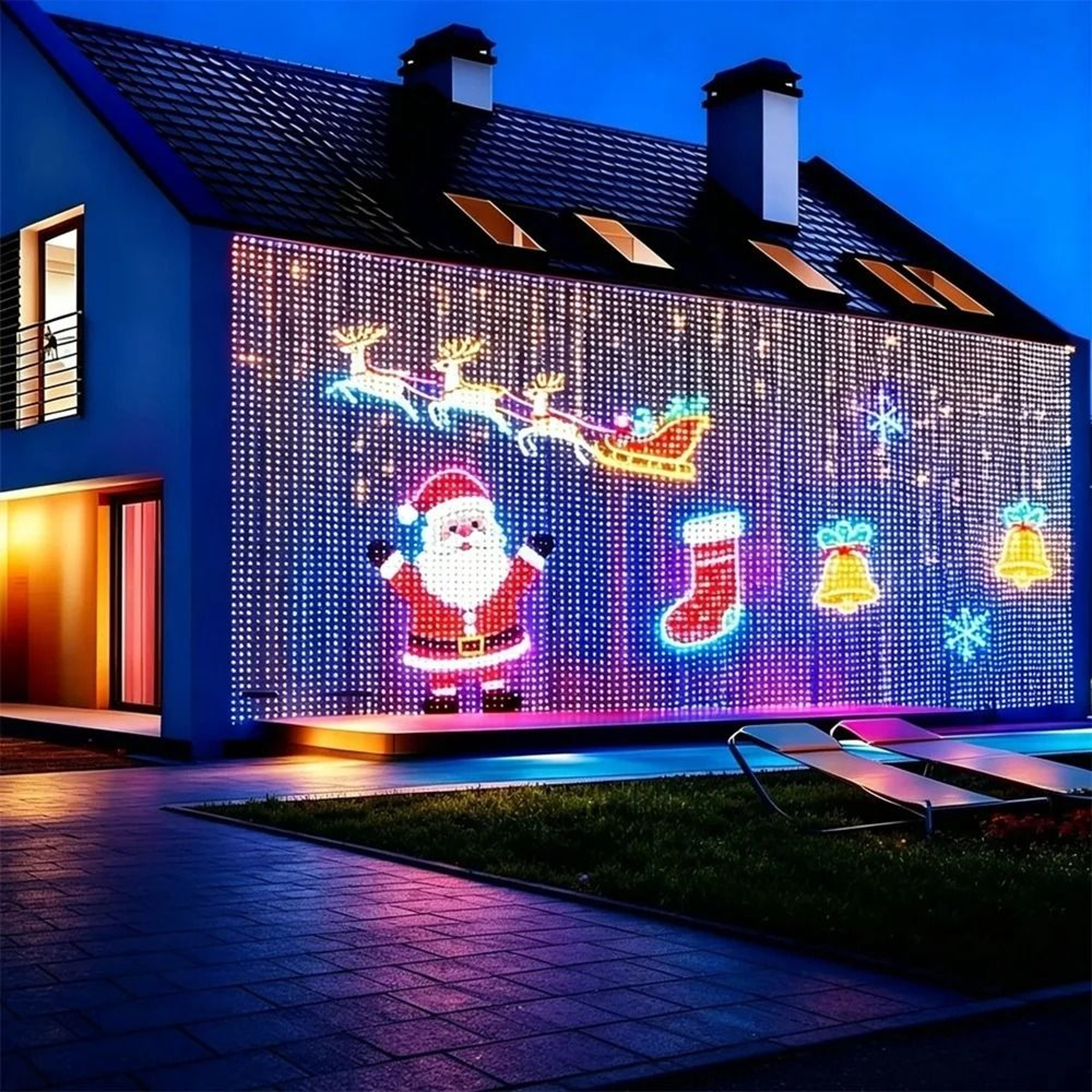 FestivePixel Music Sync Curtain Lights 1