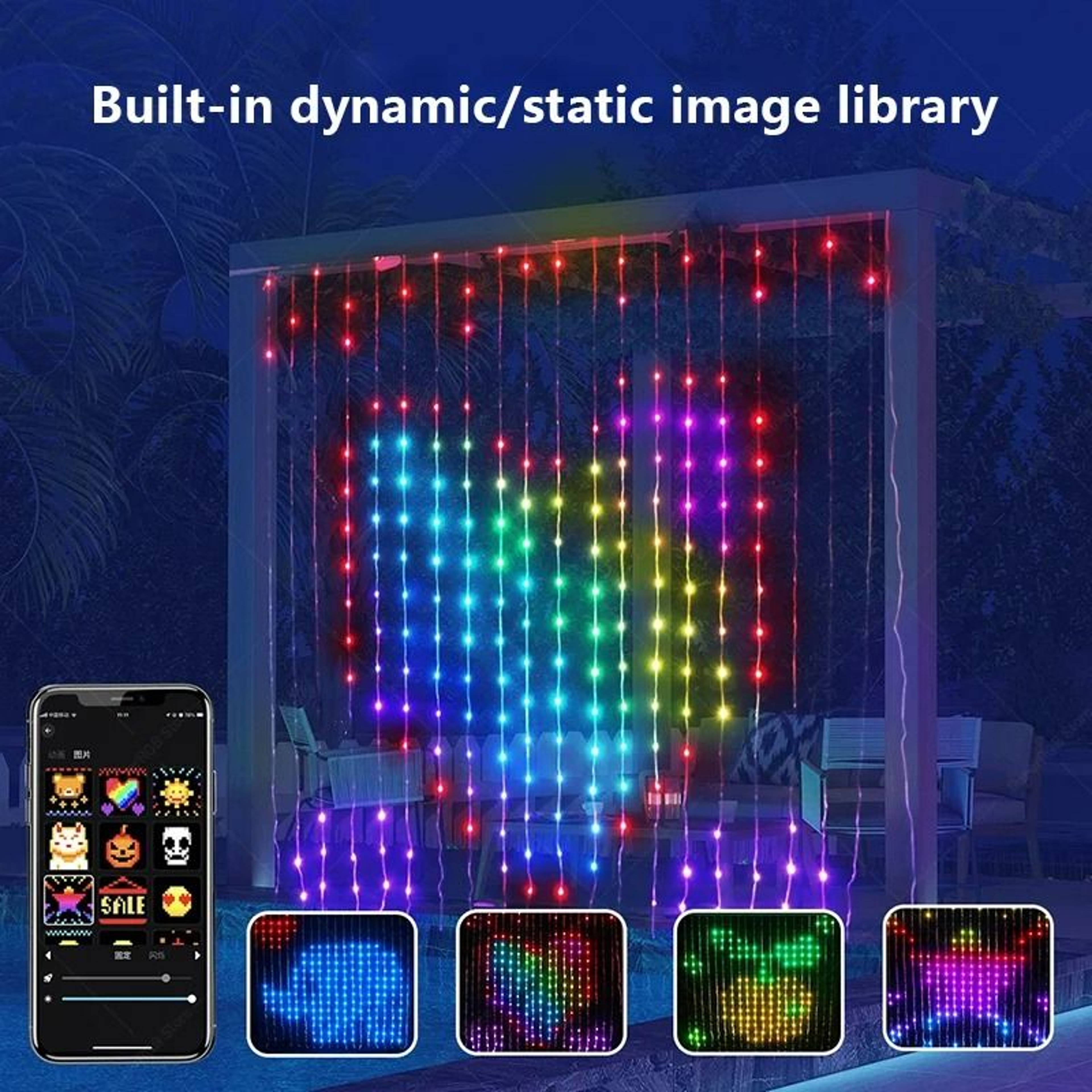 Aurora Canvas 400 LED Smart Curtain Lights With App Control 6