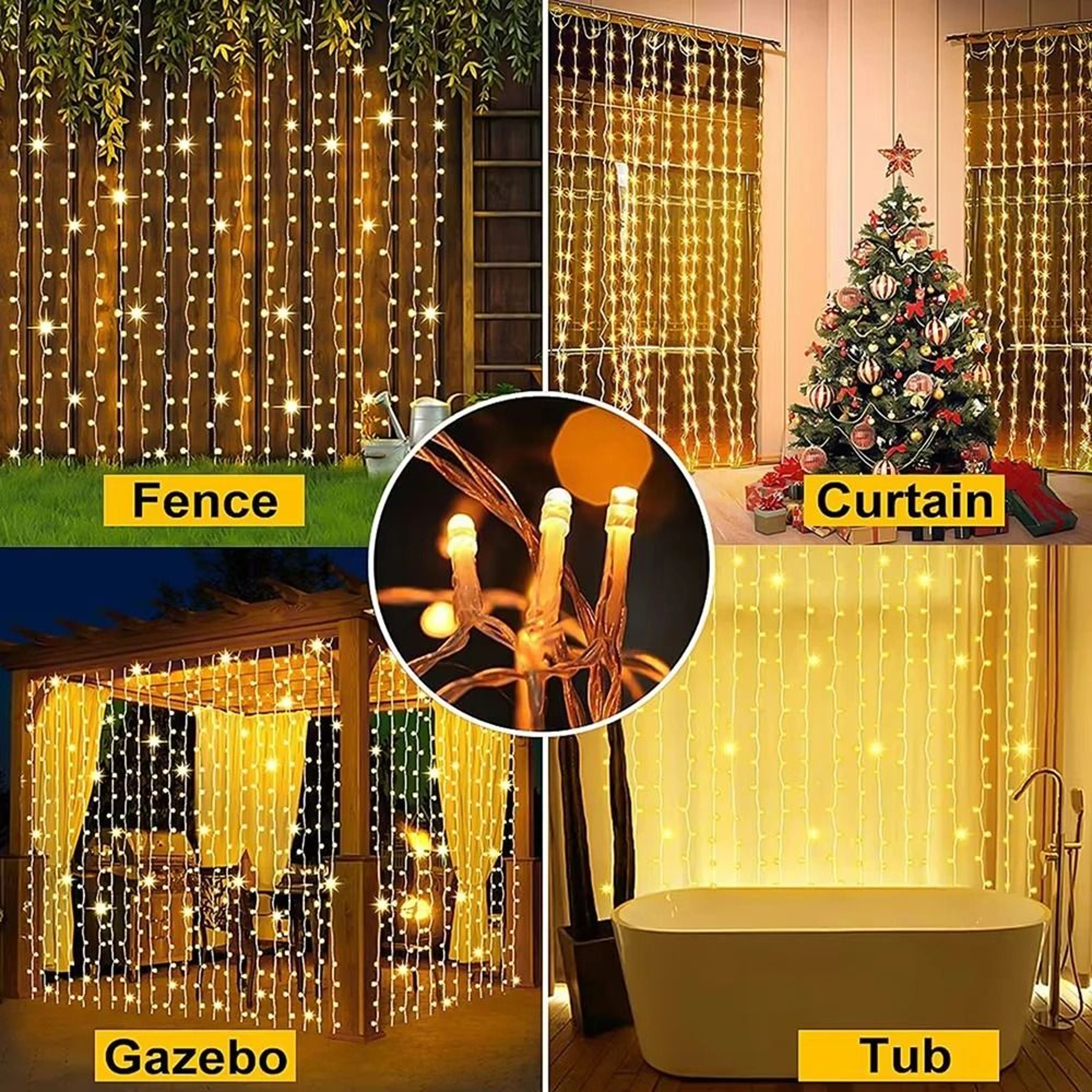 SolarGlow Icicle Fairy Lights 5