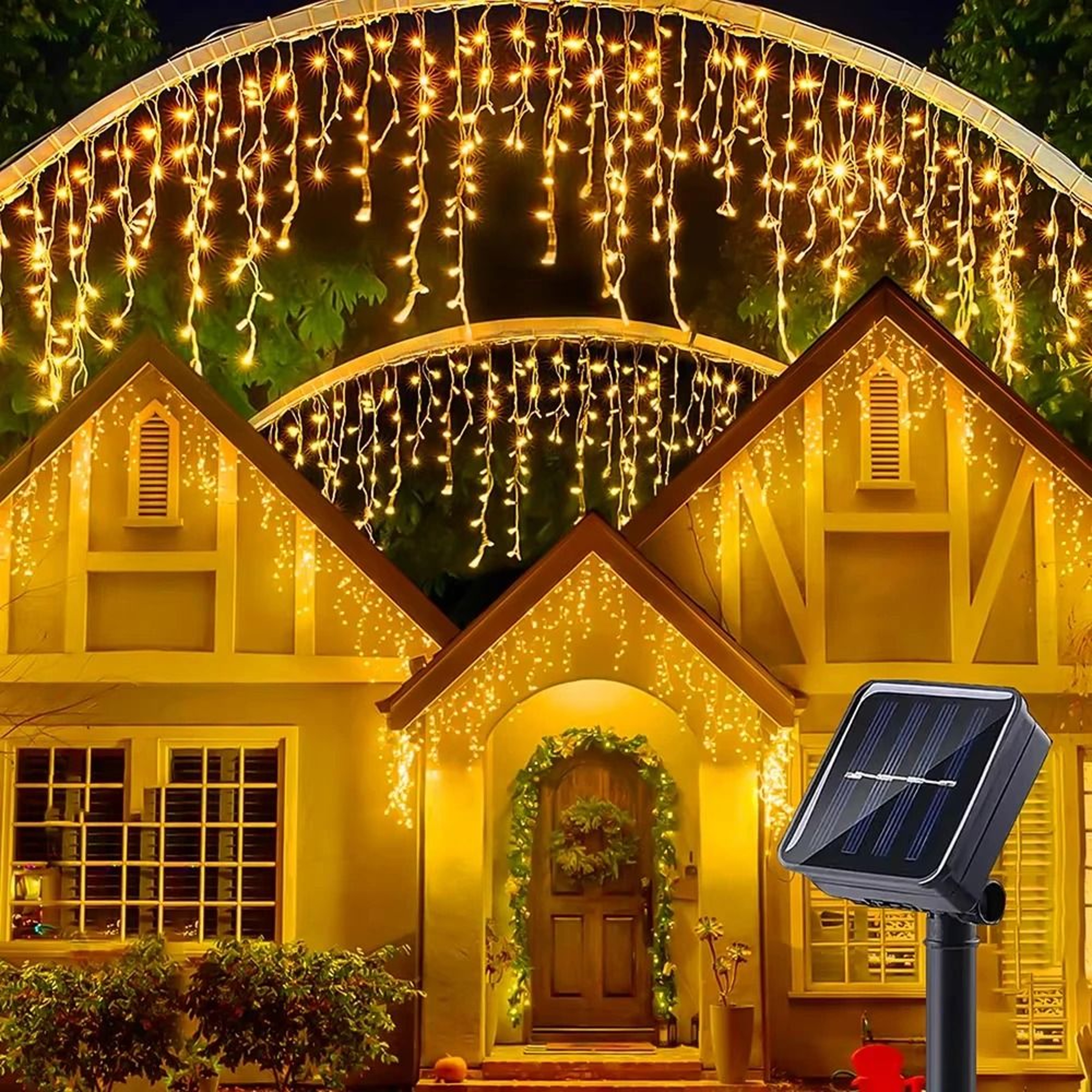SolarGlow Icicle Fairy Lights 2