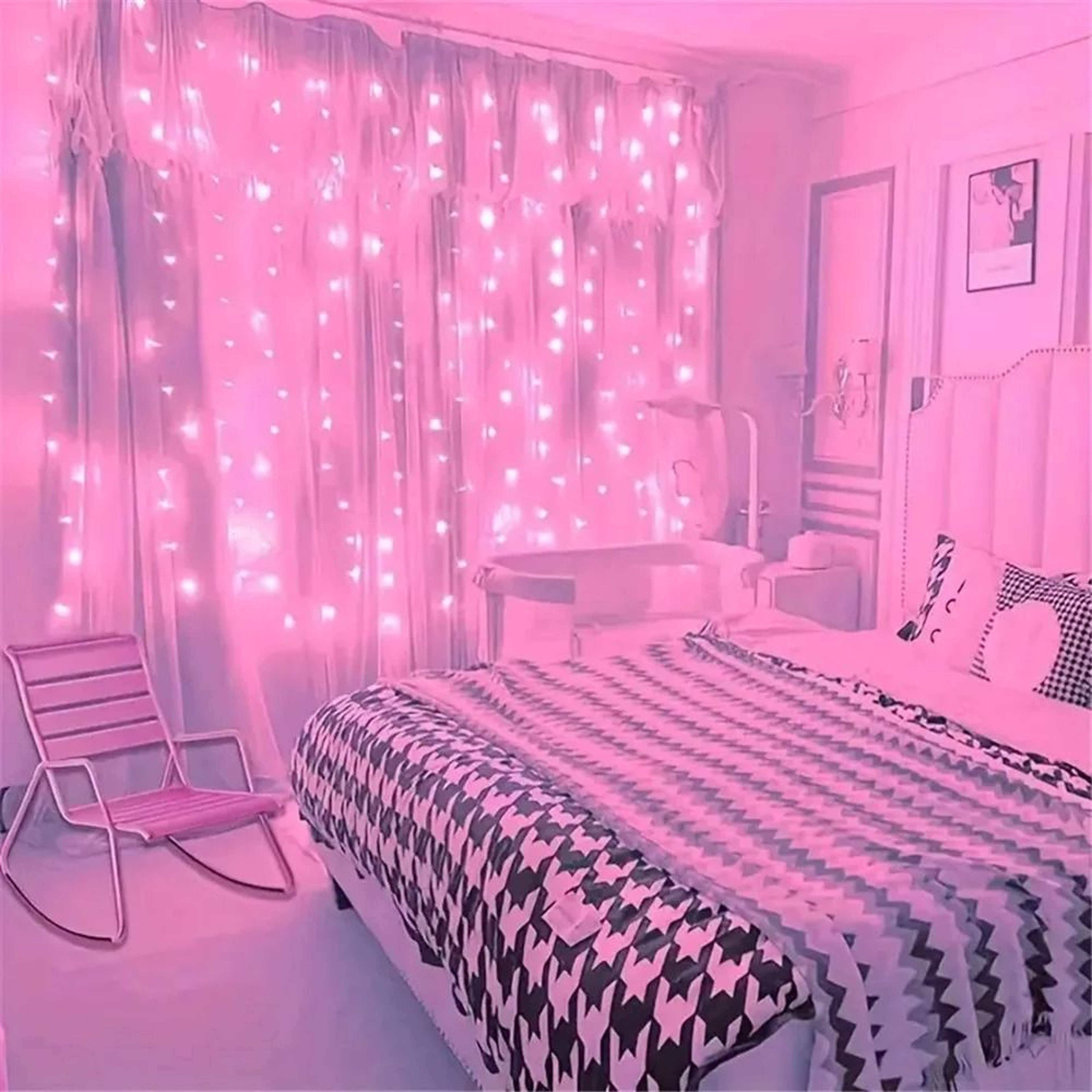 Celebria USB LED Curtain String Lights With 8 Modes 0
