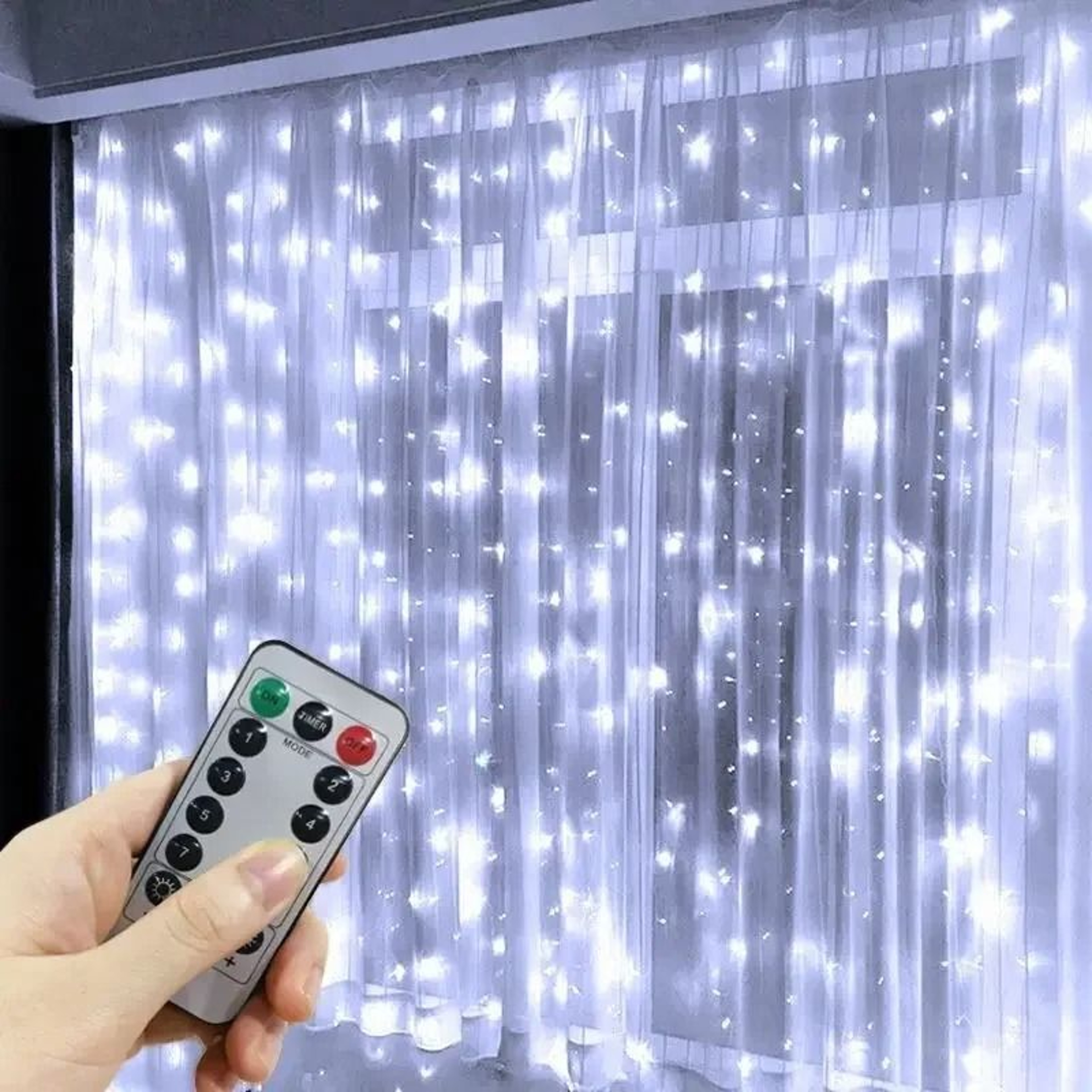 FestiveFlow USB LED Curtain Lights With 8 Modes 9