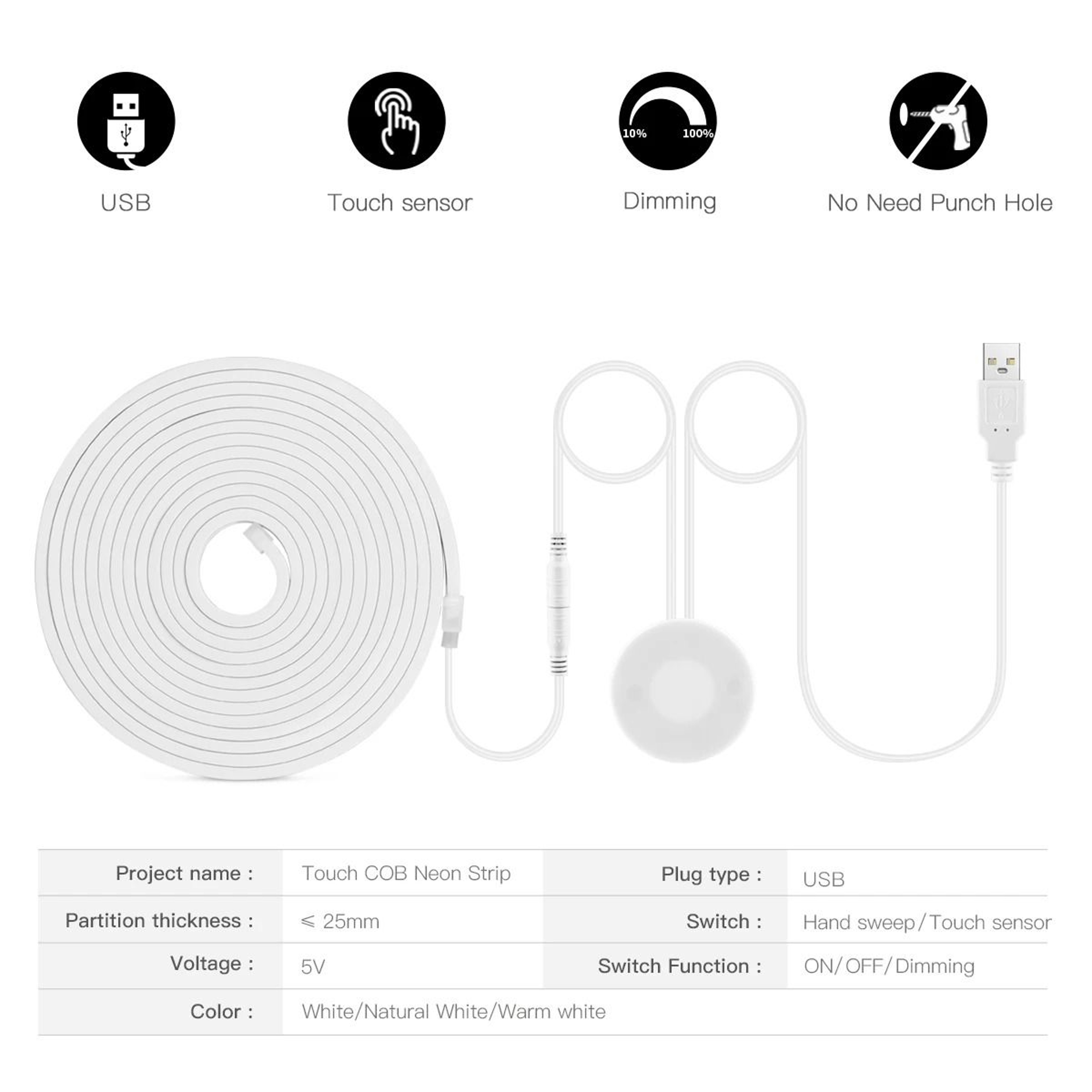 LumaWave Touch COB Light Strip 2
