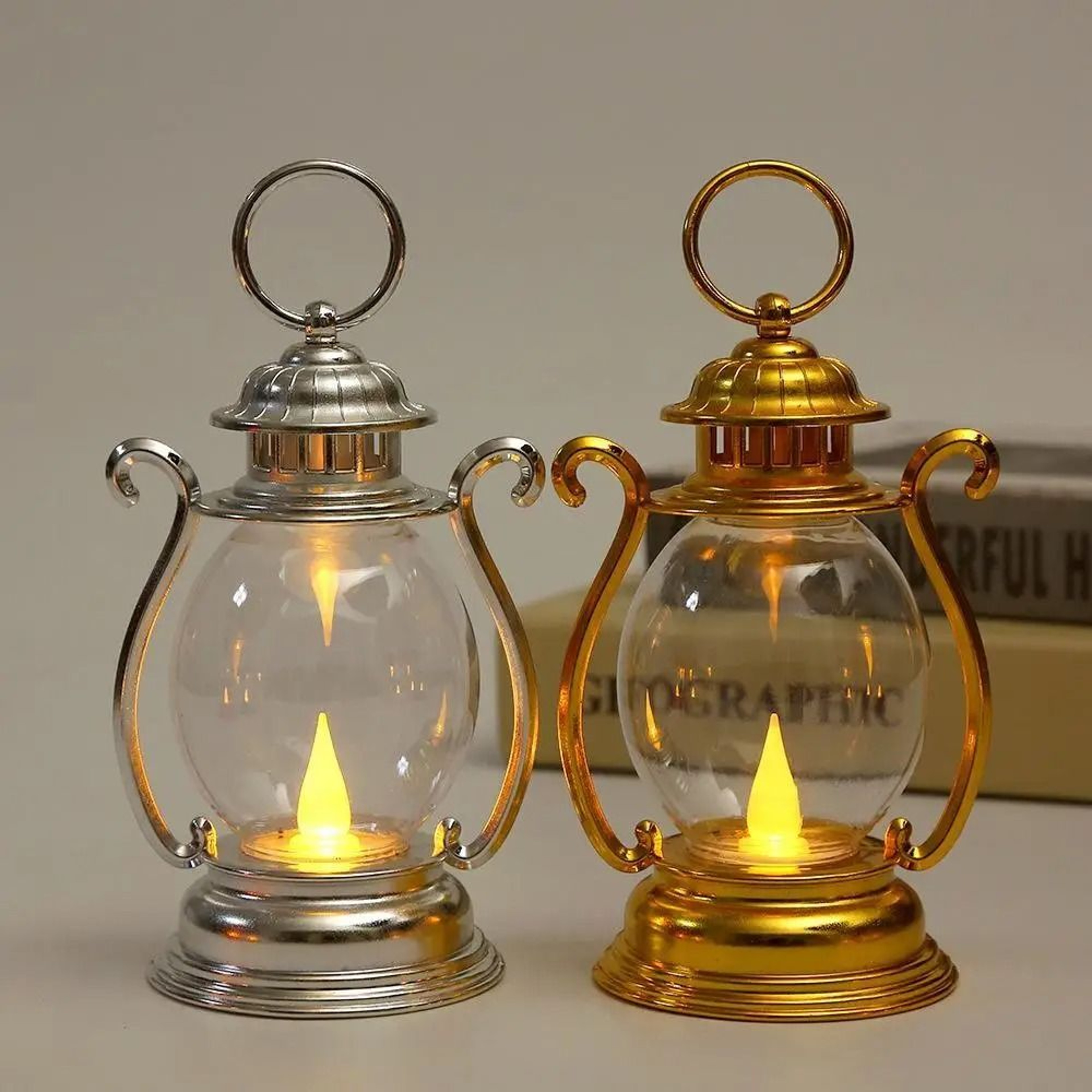 Fireside Aura Vintage LED Lantern 2