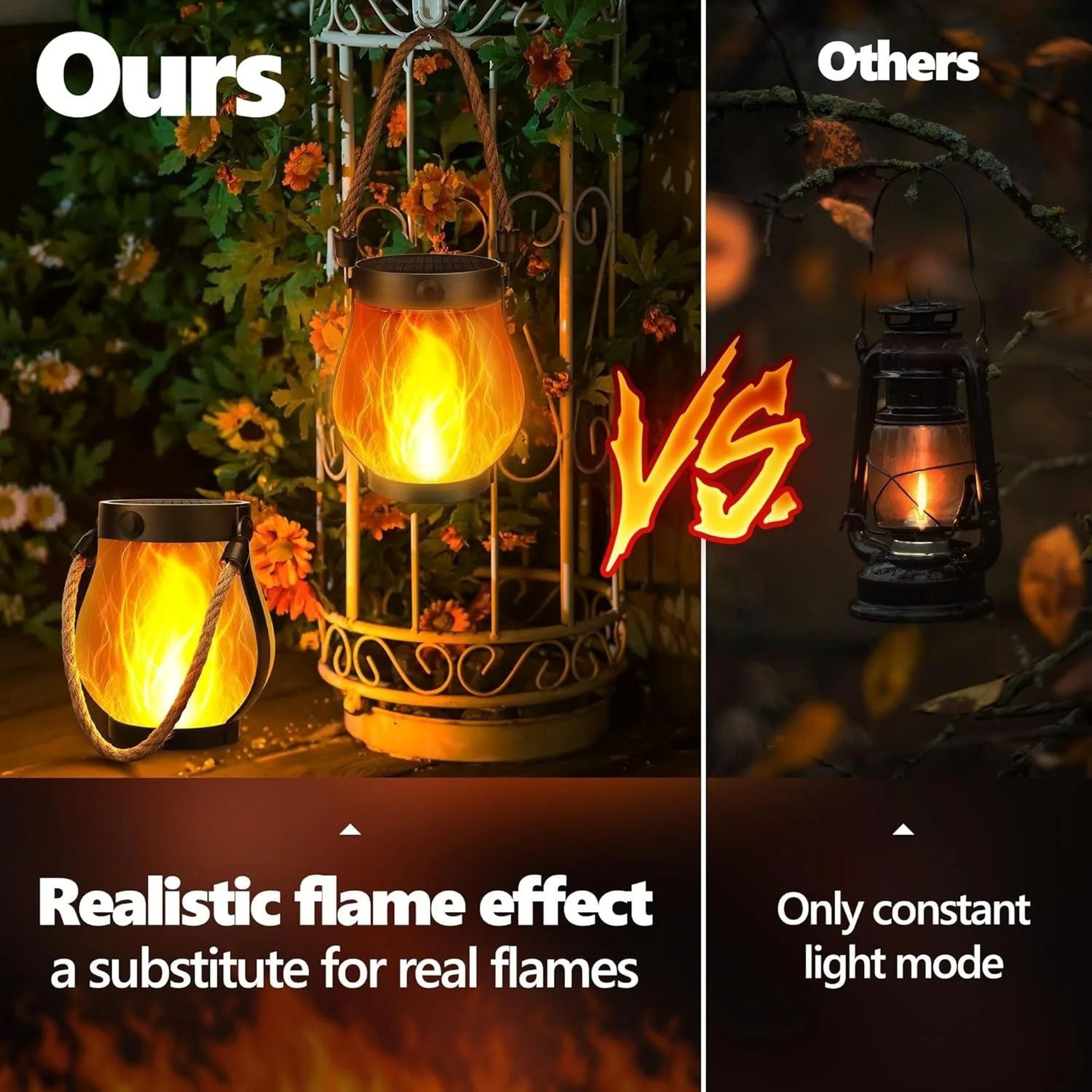 Solflare 3D Flame Hanging Lantern 4